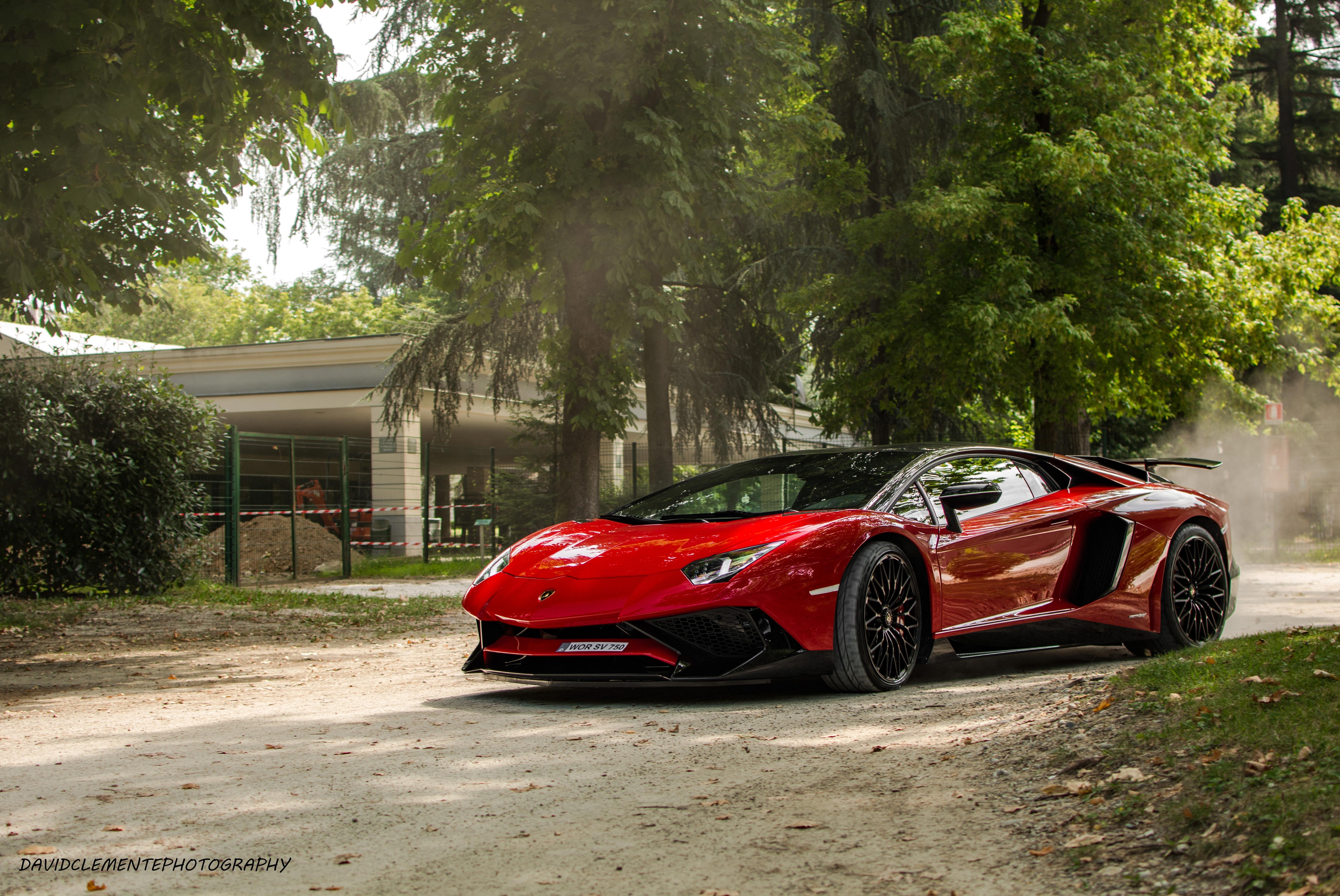 lamborghini, cars, red, HD Wallpaper
