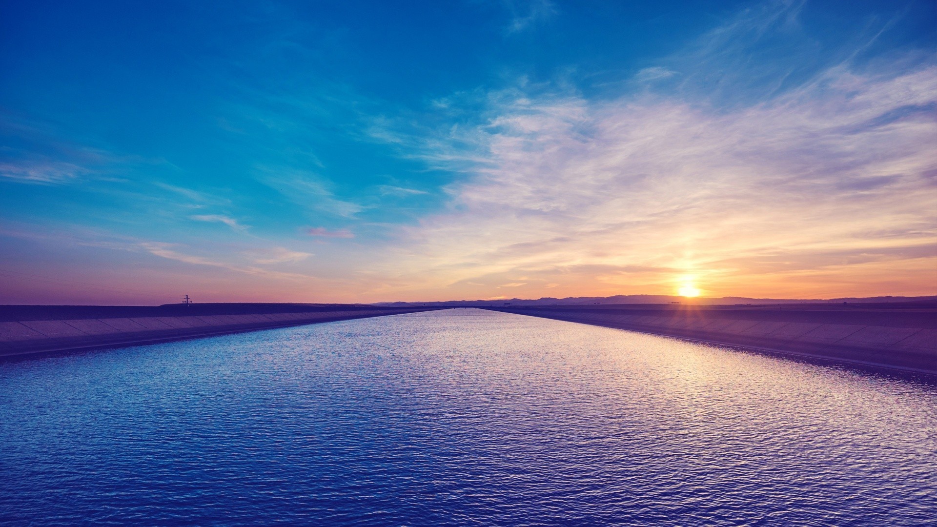 water, sunset, nature, HD Wallpaper