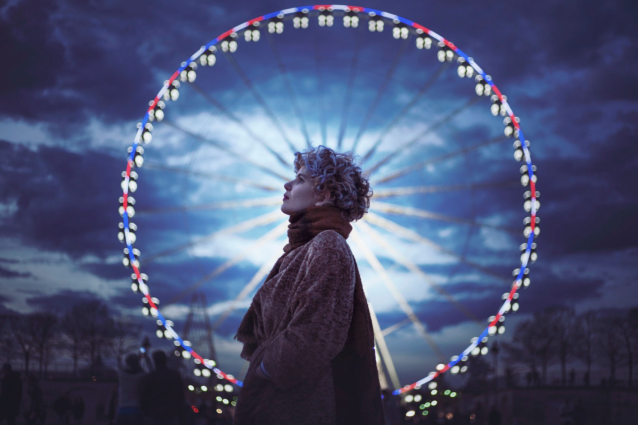 ferris wheel, photography, mood, HD Wallpaper