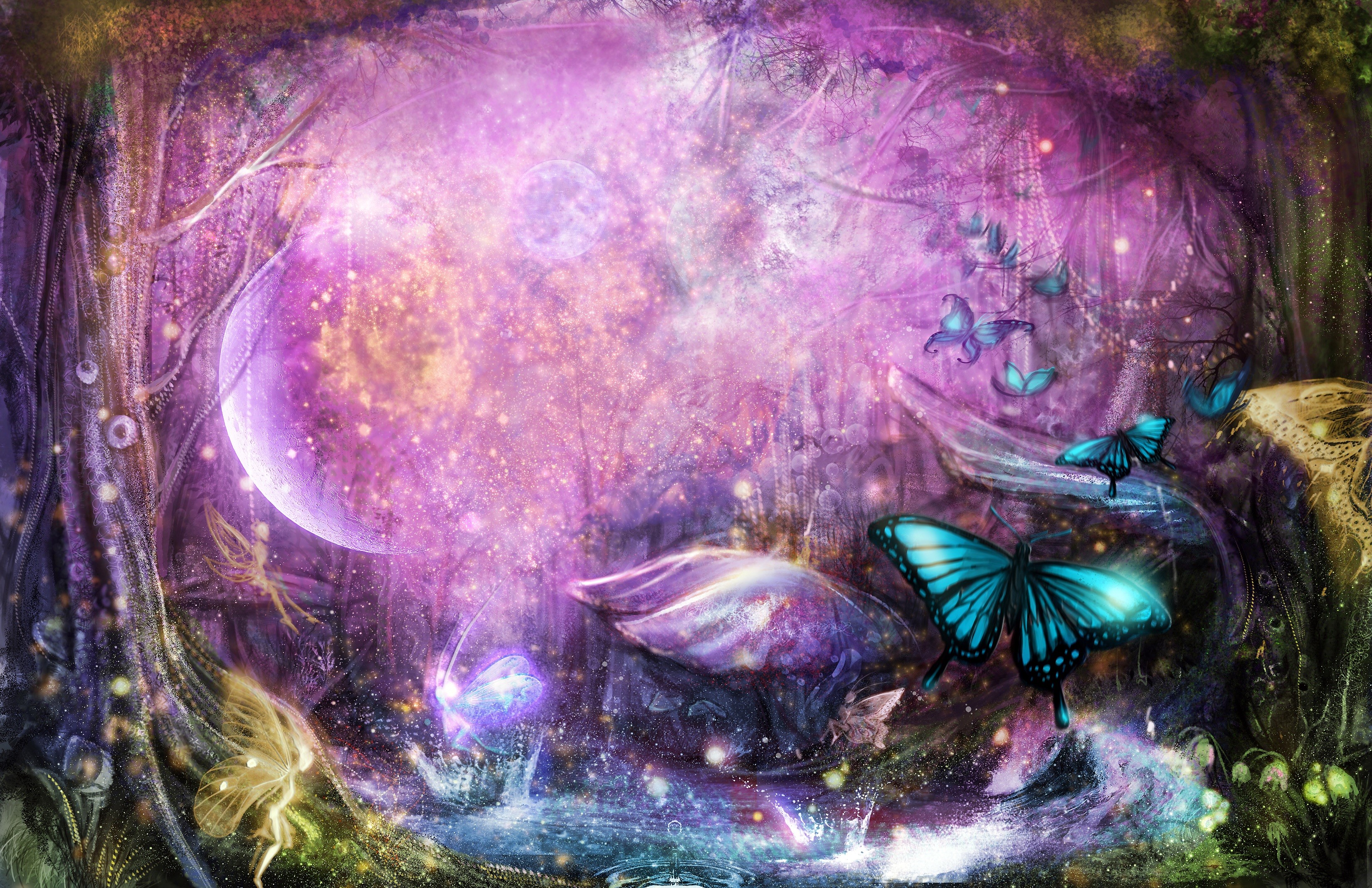 butterfly, fantasy, artist, HD Wallpaper
