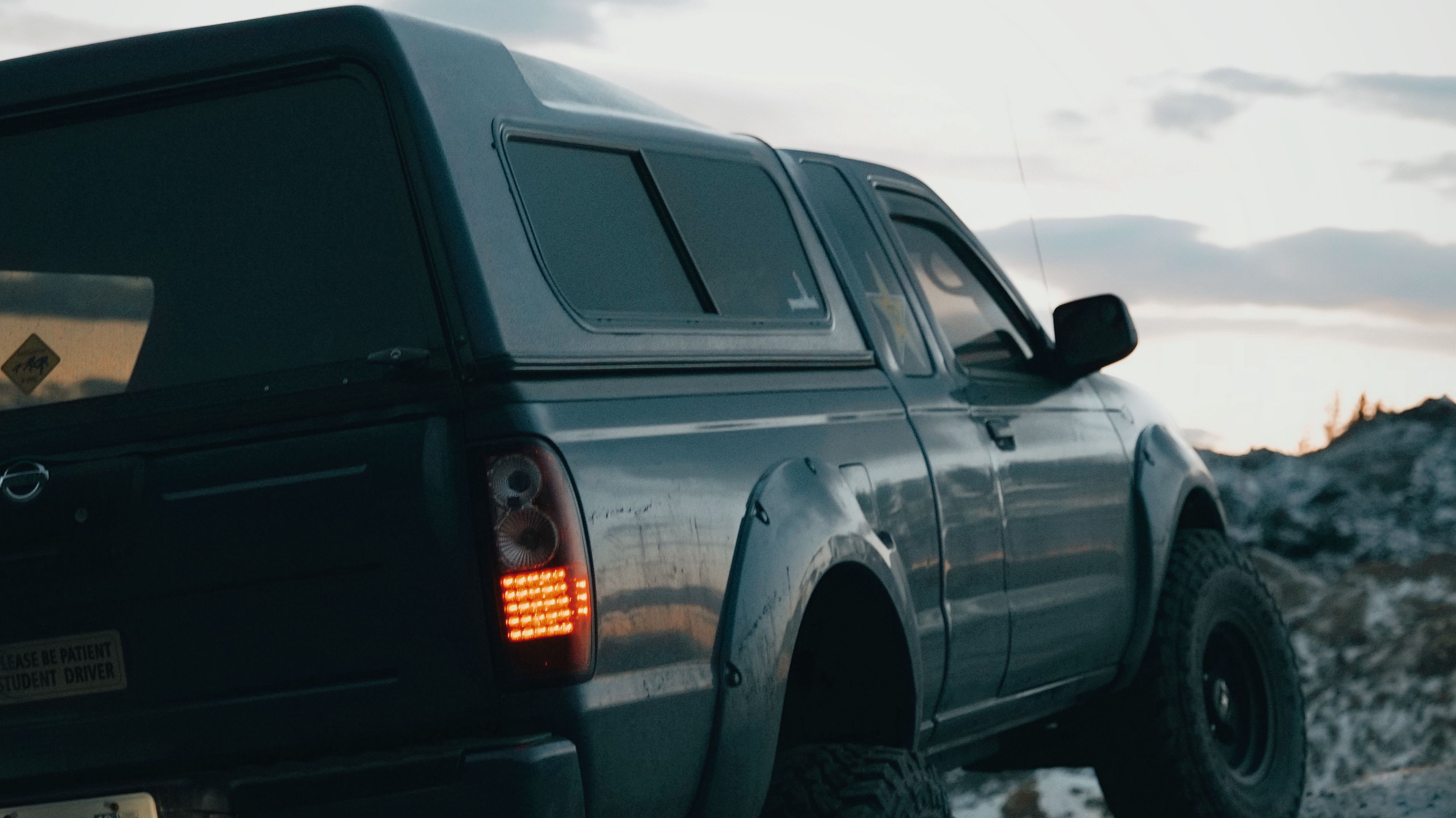 car, suv, pickup, gray, offroad, 4k, HD Wallpaper