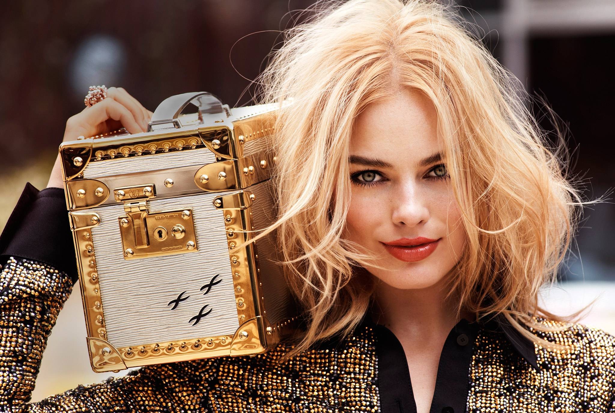 margot robbie, celebrities, girls, smiling, HD Wallpaper