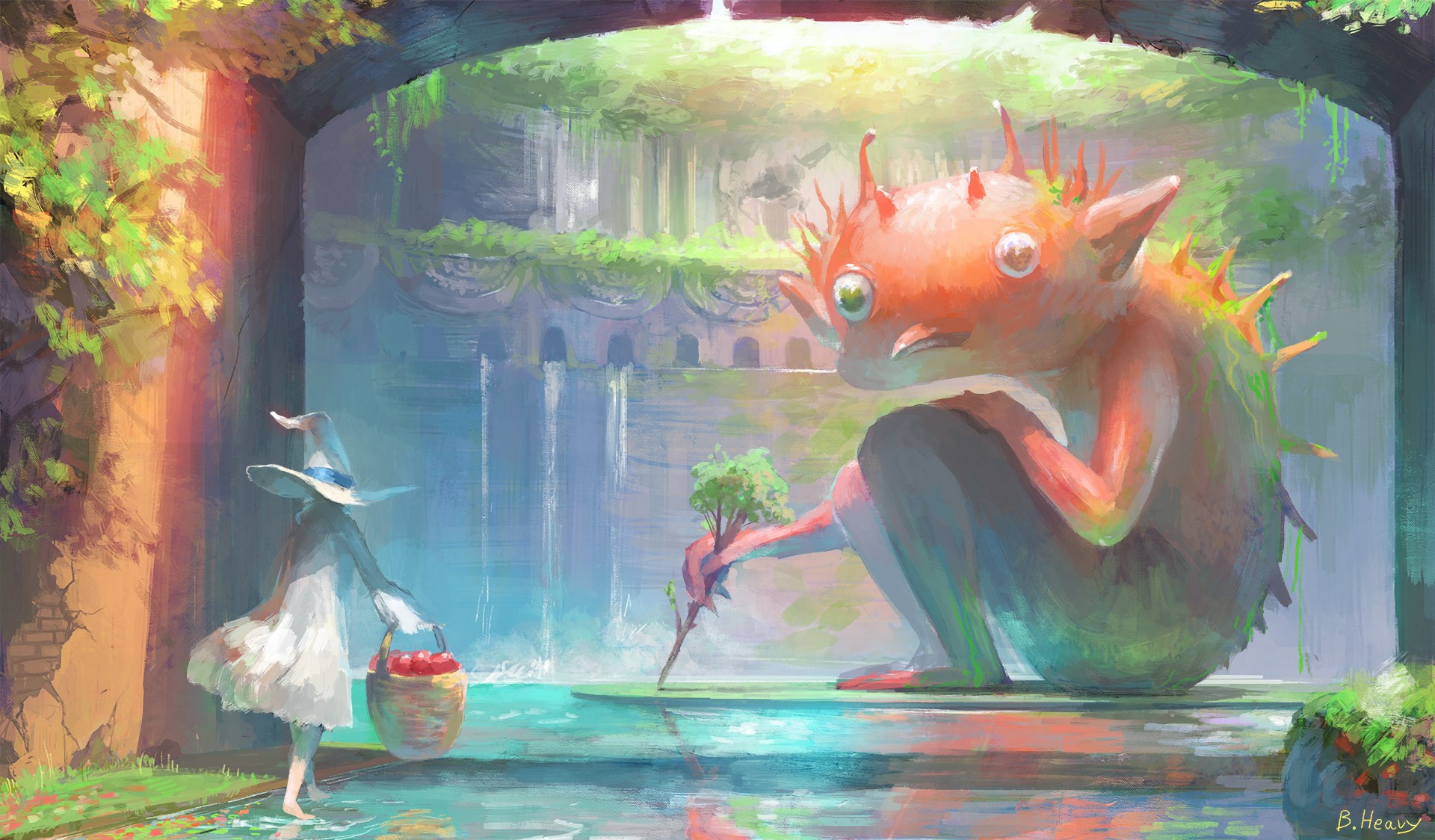 creature, anime, artist, HD Wallpaper