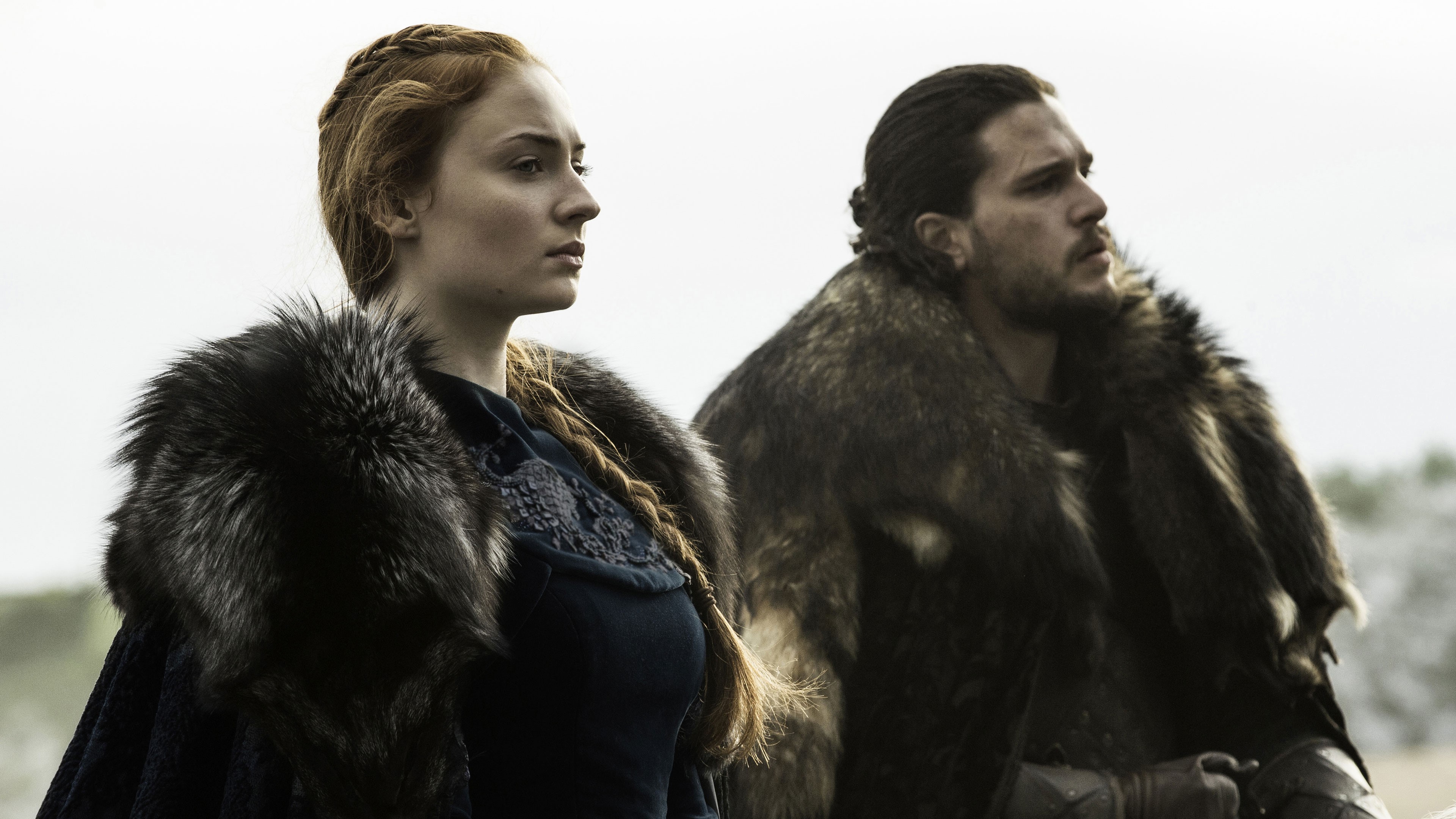 jon snow, sansa stark, game of thrones, tv shows, HD Wallpaper