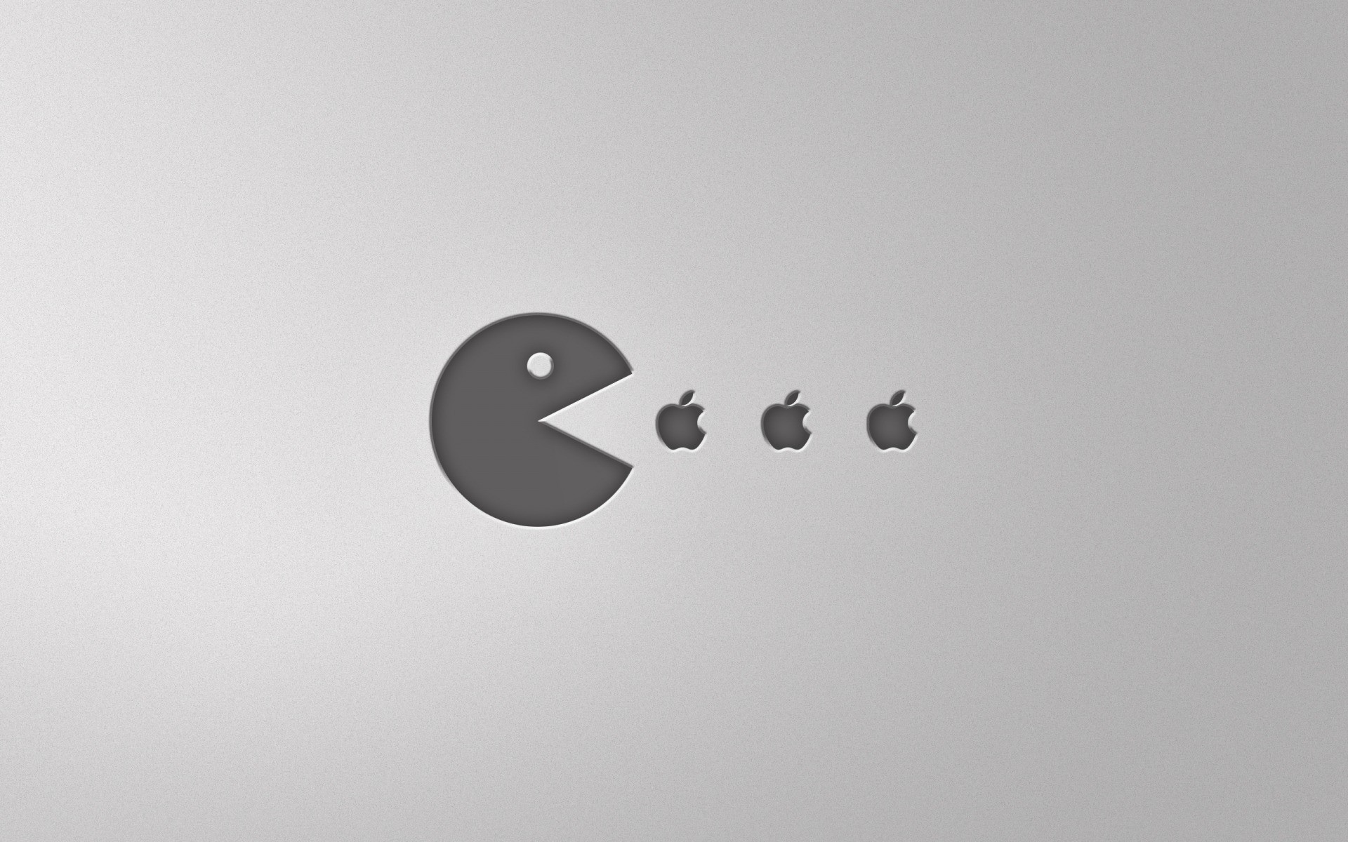 pacman, apple, minimalism, artist, HD Wallpaper