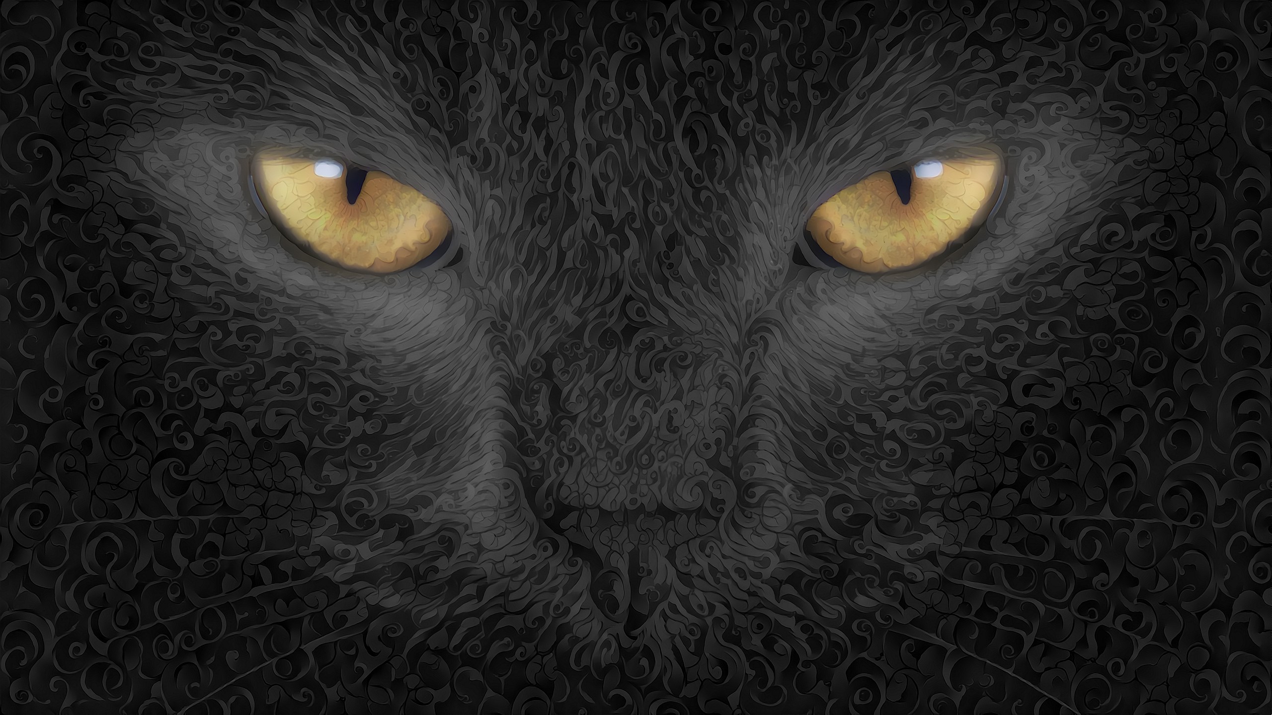 cat, artist, background, HD Wallpaper