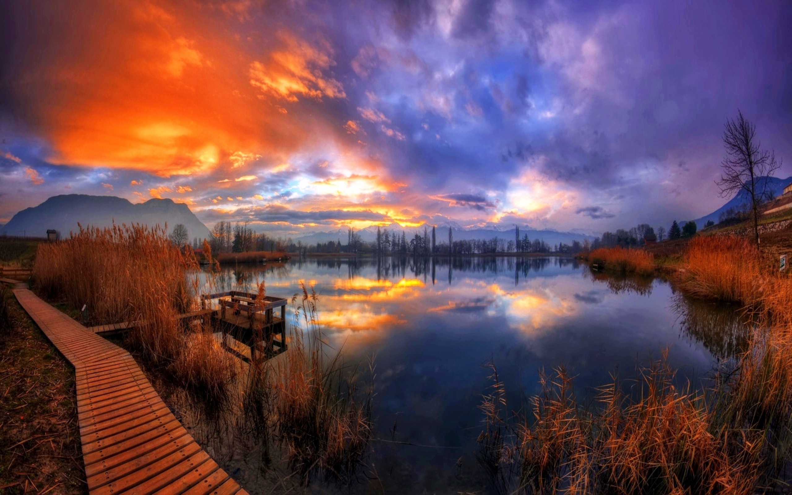 lake, nature, HD Wallpaper