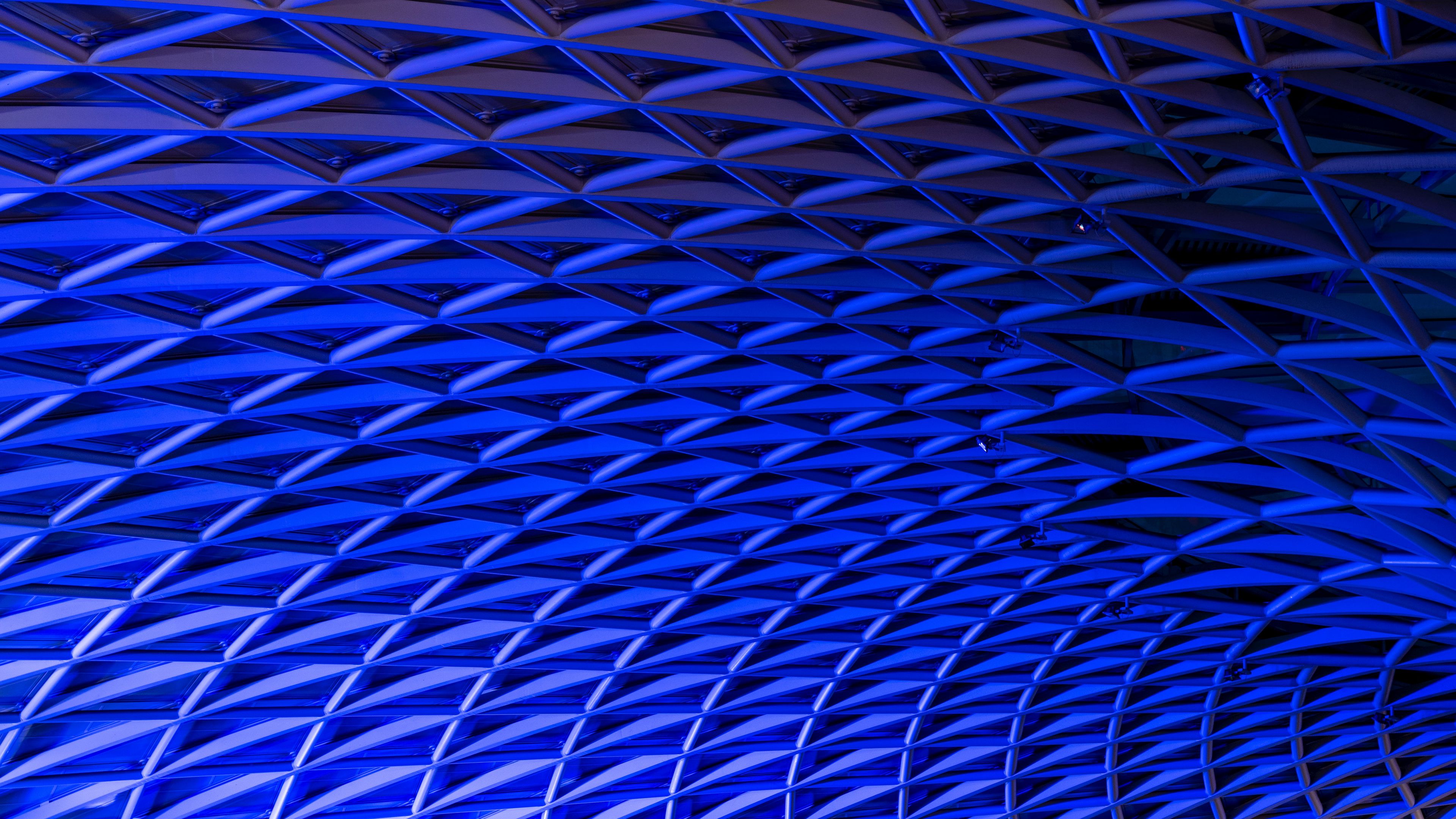 texture, construction, blue, architecture, 4k, HD Wallpaper