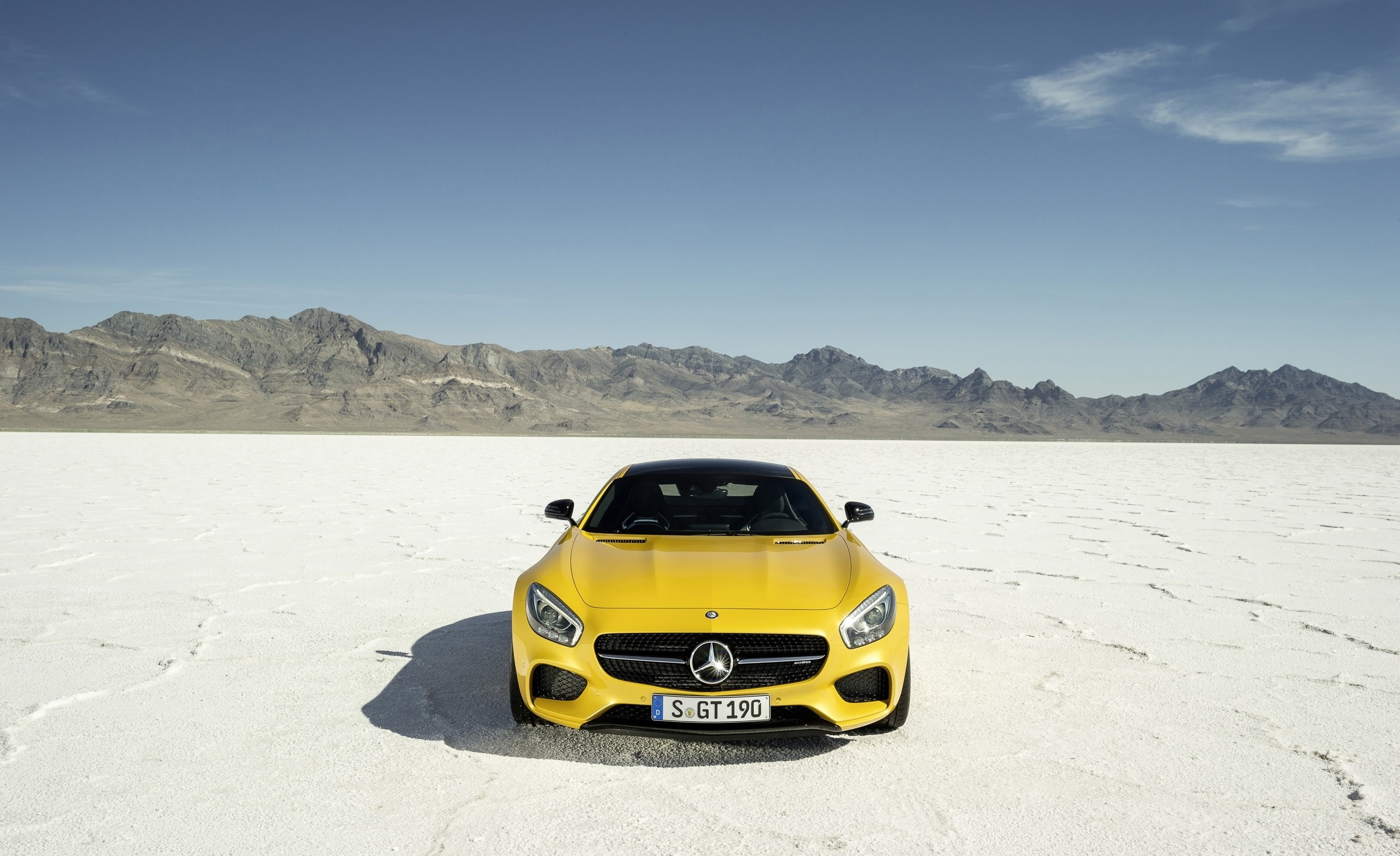 mercedes, cars, yellow, amg, HD Wallpaper