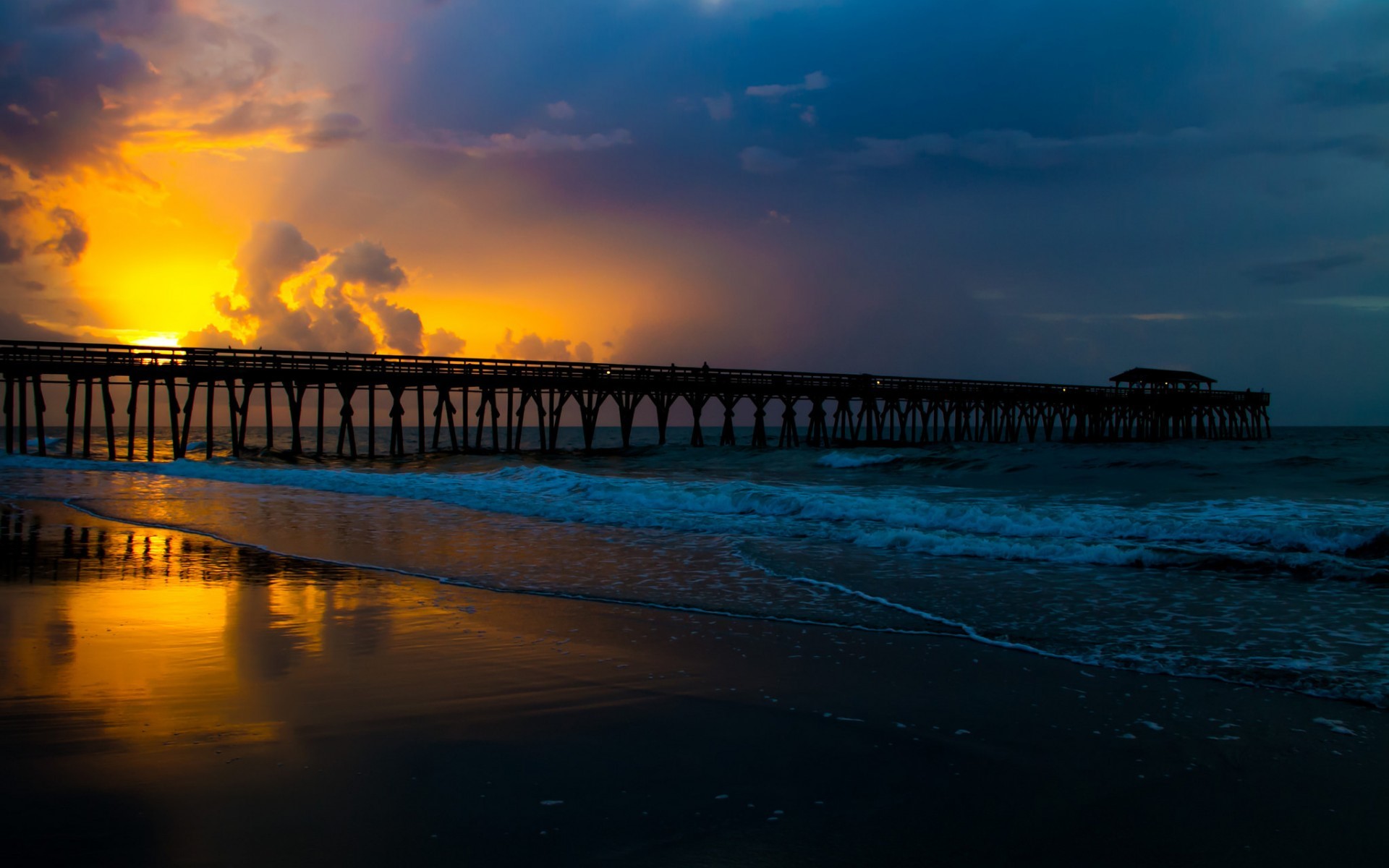 pier, nature, HD Wallpaper