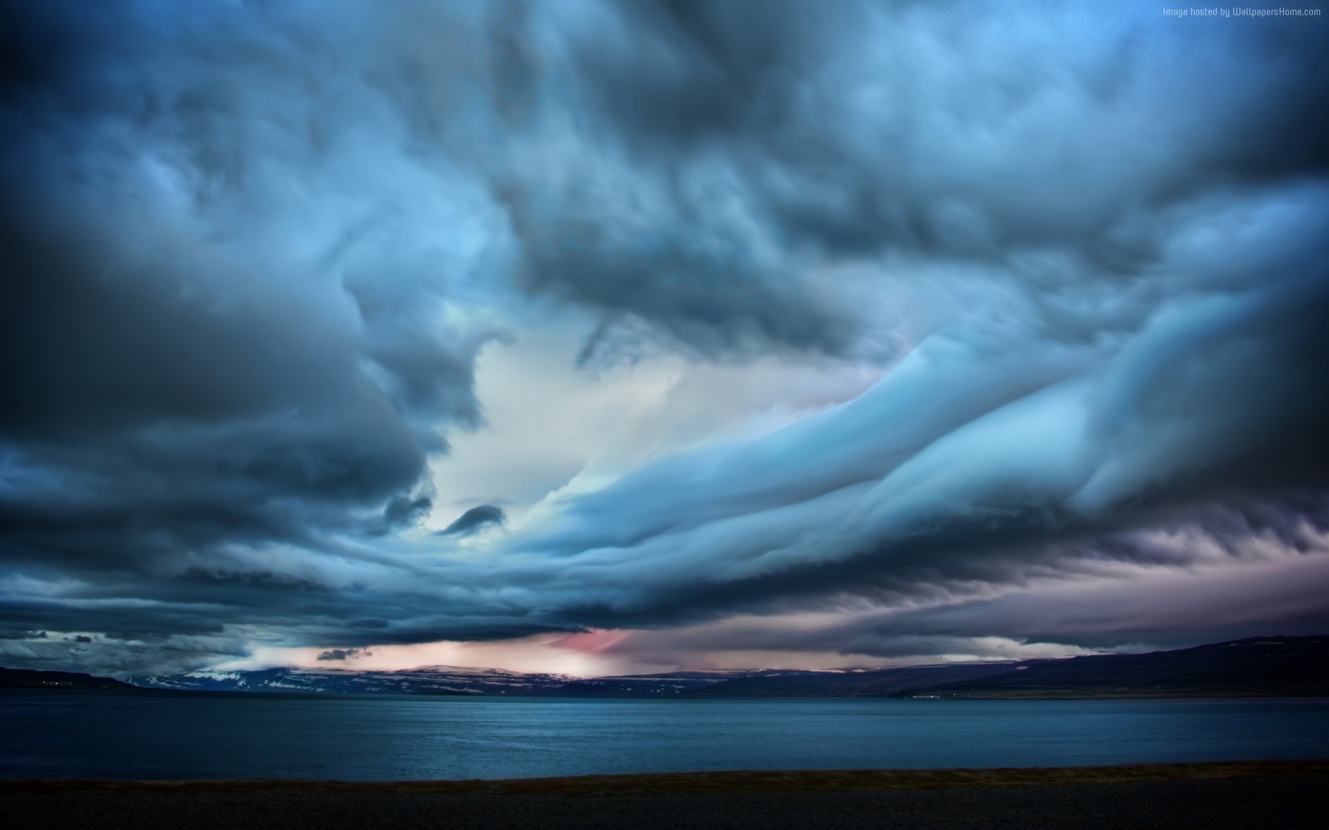 clouds, beach, nature, HD Wallpaper