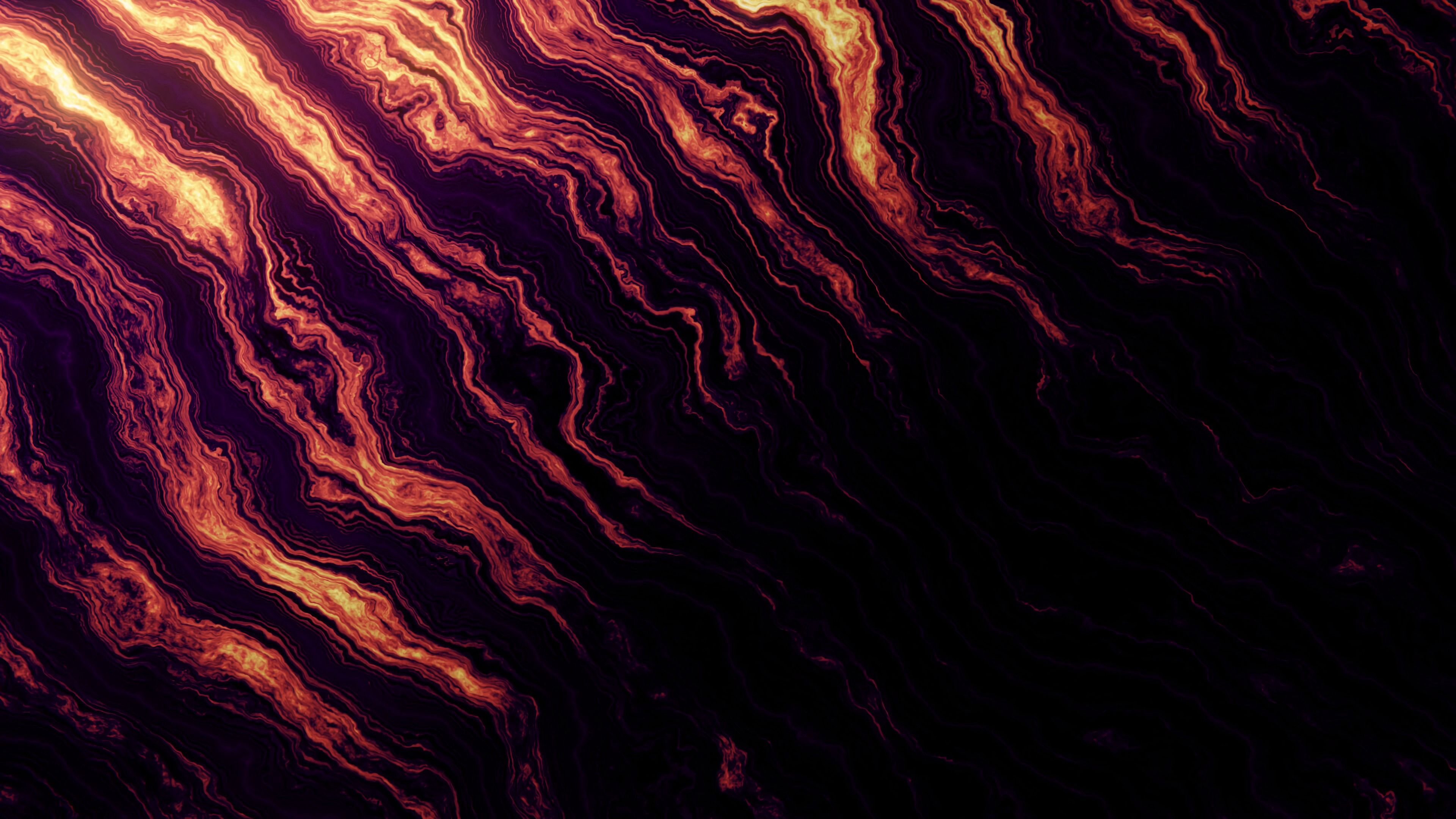 abstraction, waves, glow, 4k, HD Wallpaper