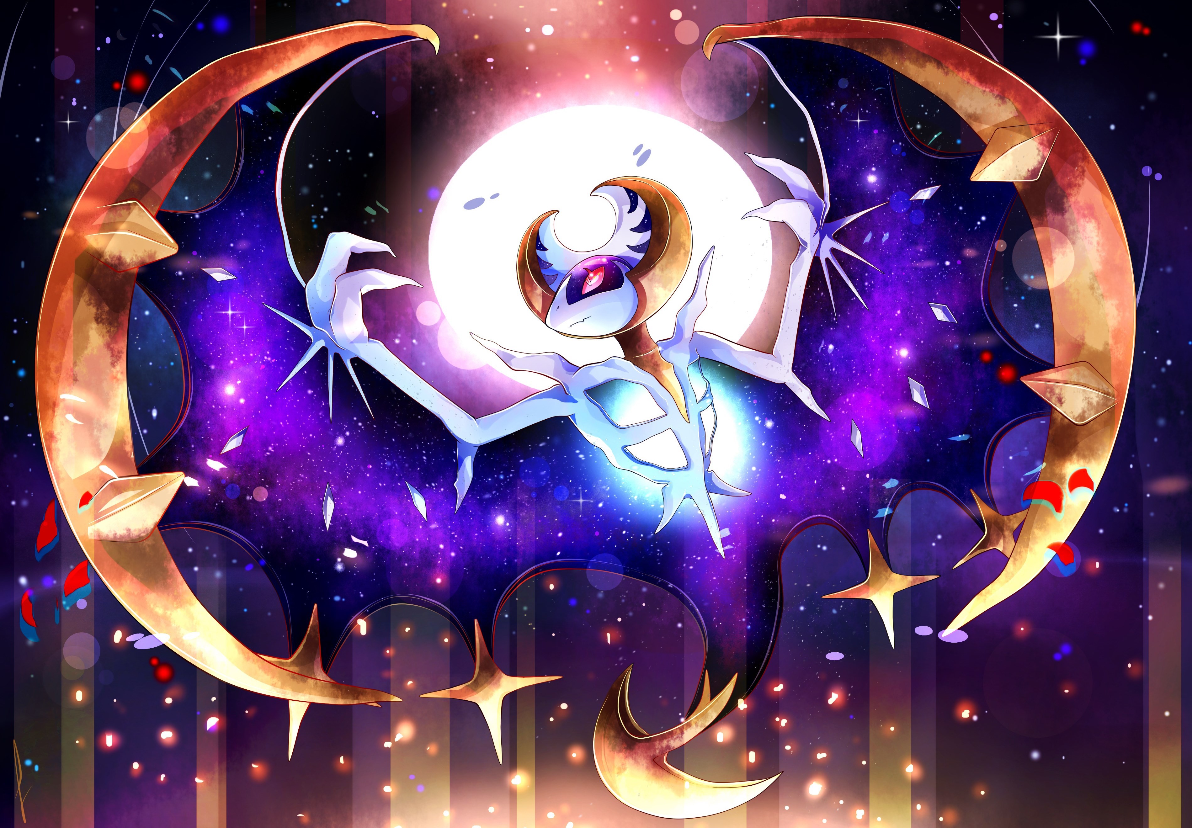 pokemon sun and moon, games, artwok, 2016 games, HD Wallpaper