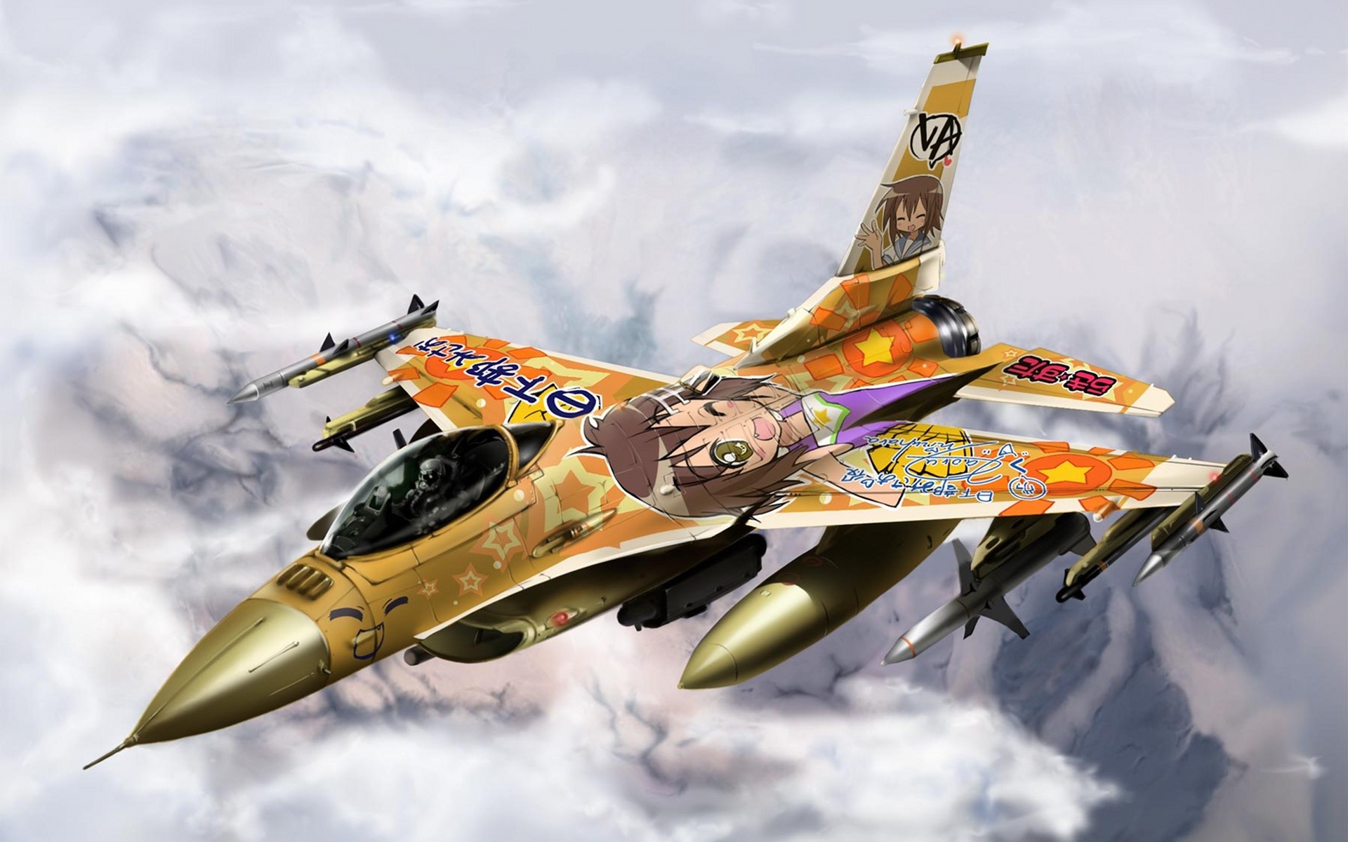 anime, planes, HD Wallpaper