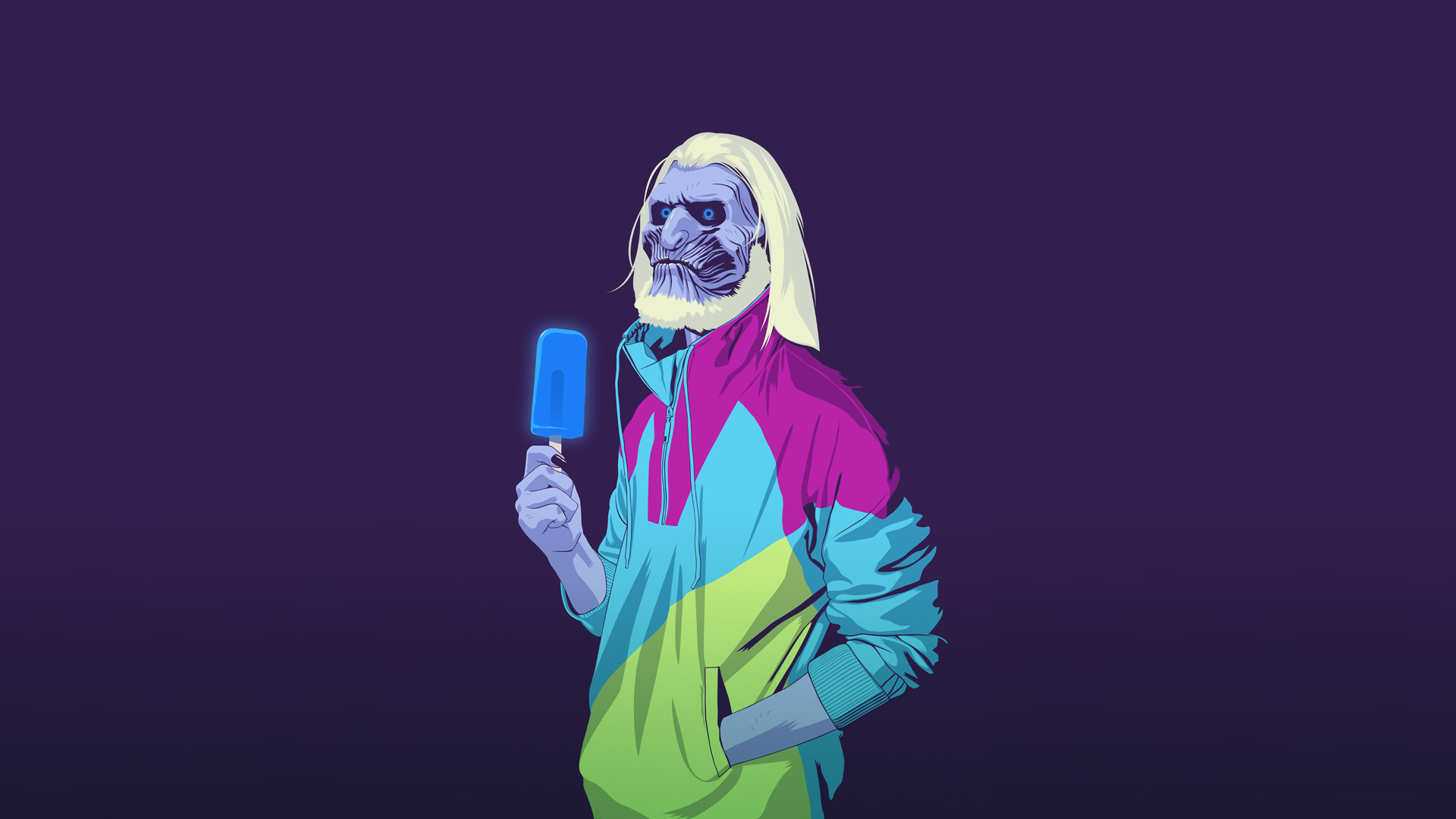 white walkers, tv shows, game of thrones, minimalism, artist, colorful, HD Wallpaper