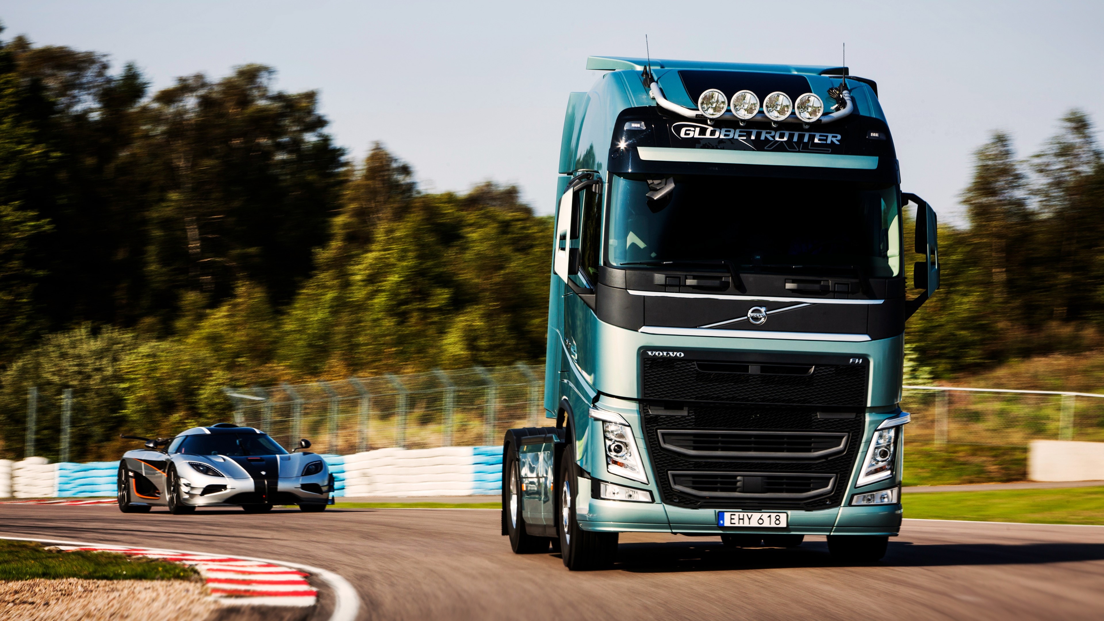 volvo, truck, cars, track, racing, HD Wallpaper