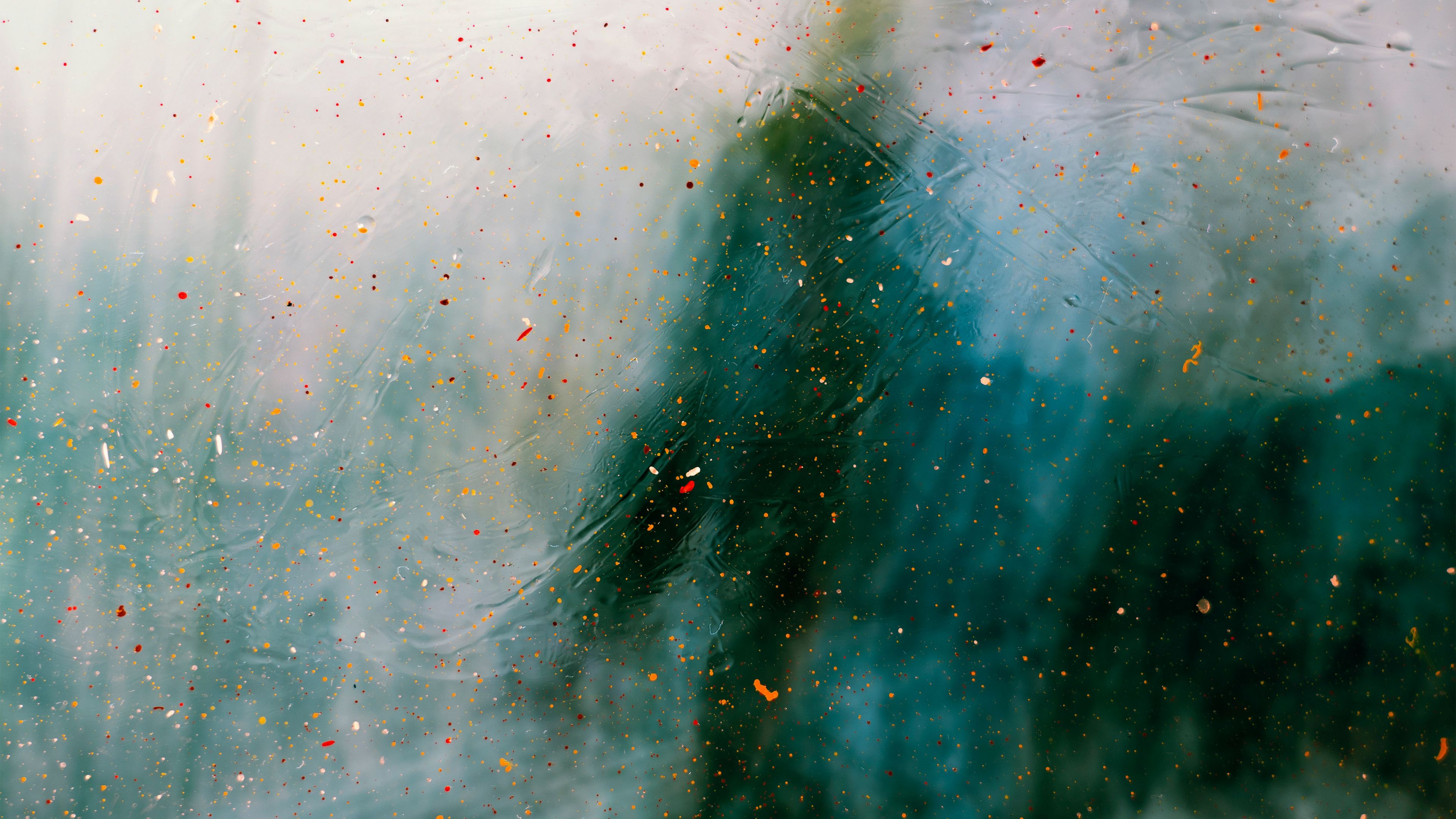 paint, drops, spray, blur, silhouette, 4k, HD Wallpaper