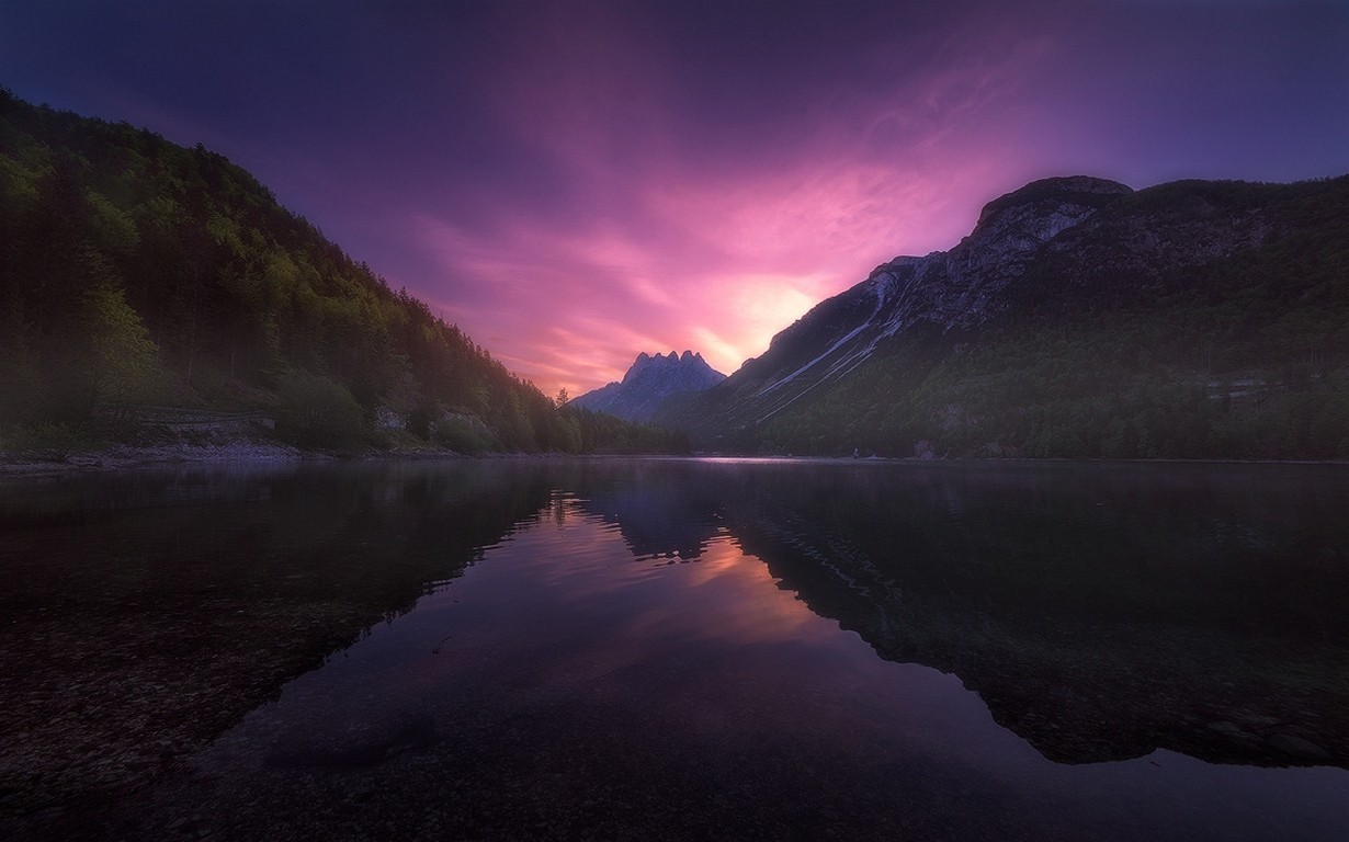 landscape, reflections, nature, HD Wallpaper