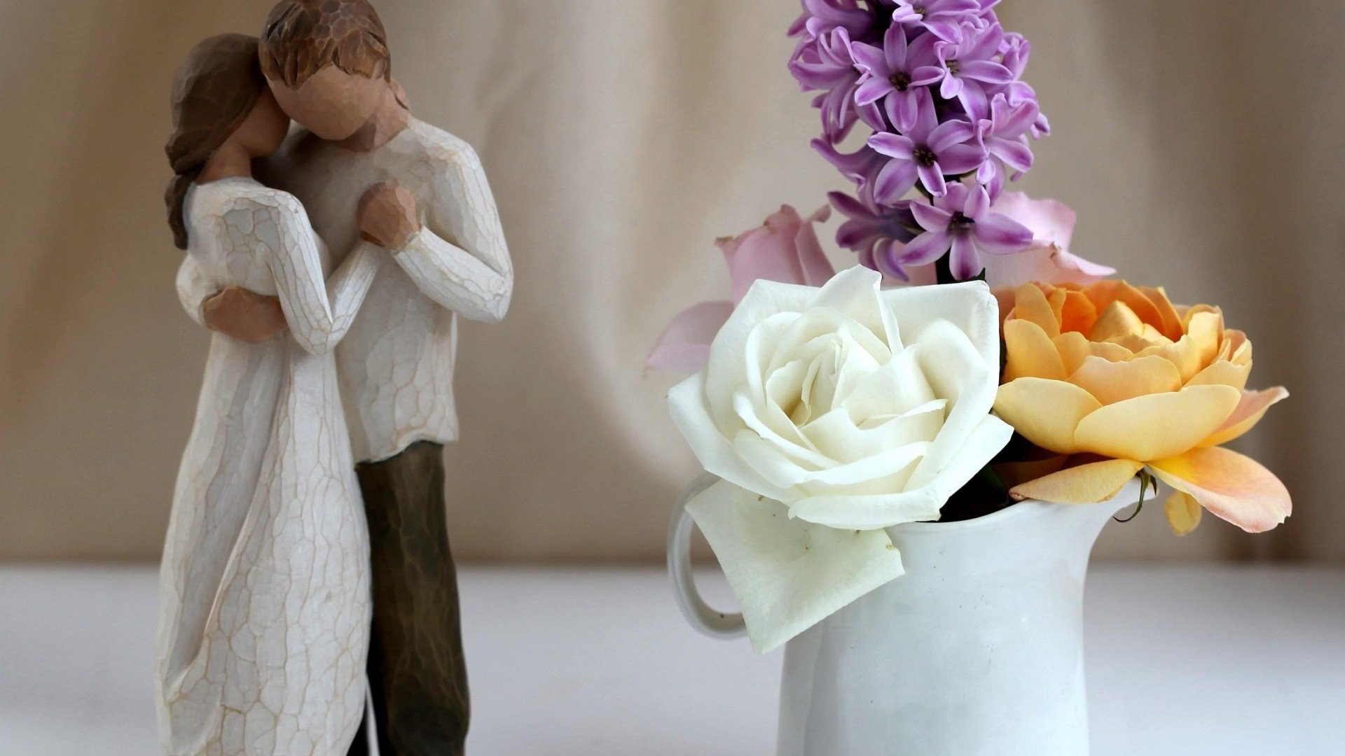 weeding couple, love, heart, HD Wallpaper