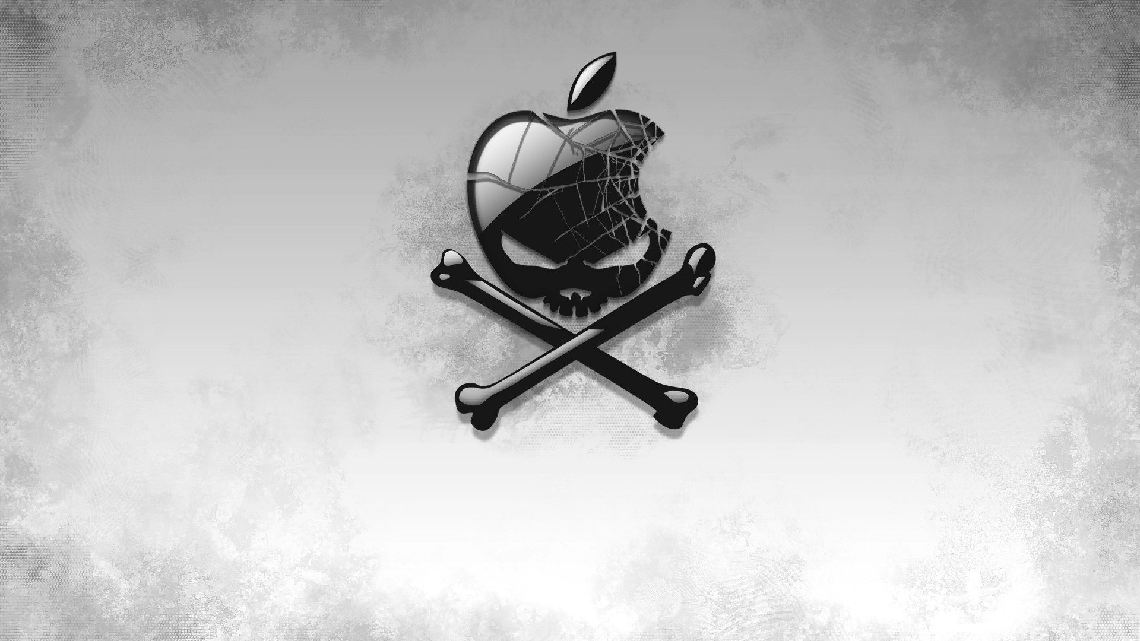 black, apple, skull, artist, HD Wallpaper