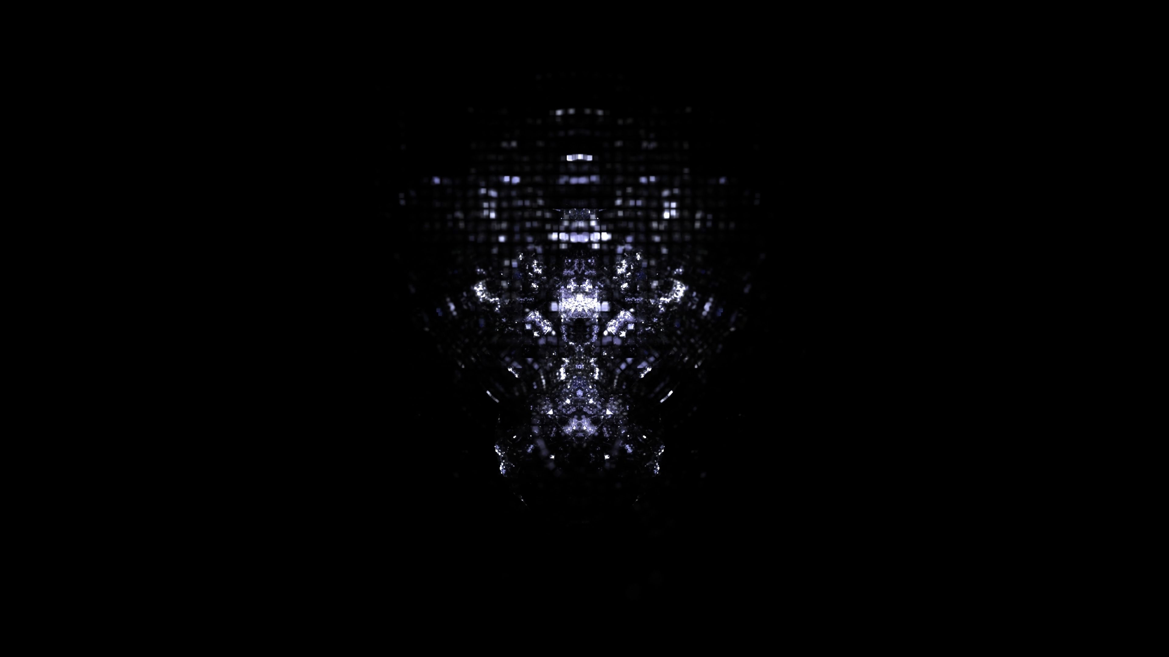 fractal, figure, abstraction, dots, gleam, 4k, HD Wallpaper