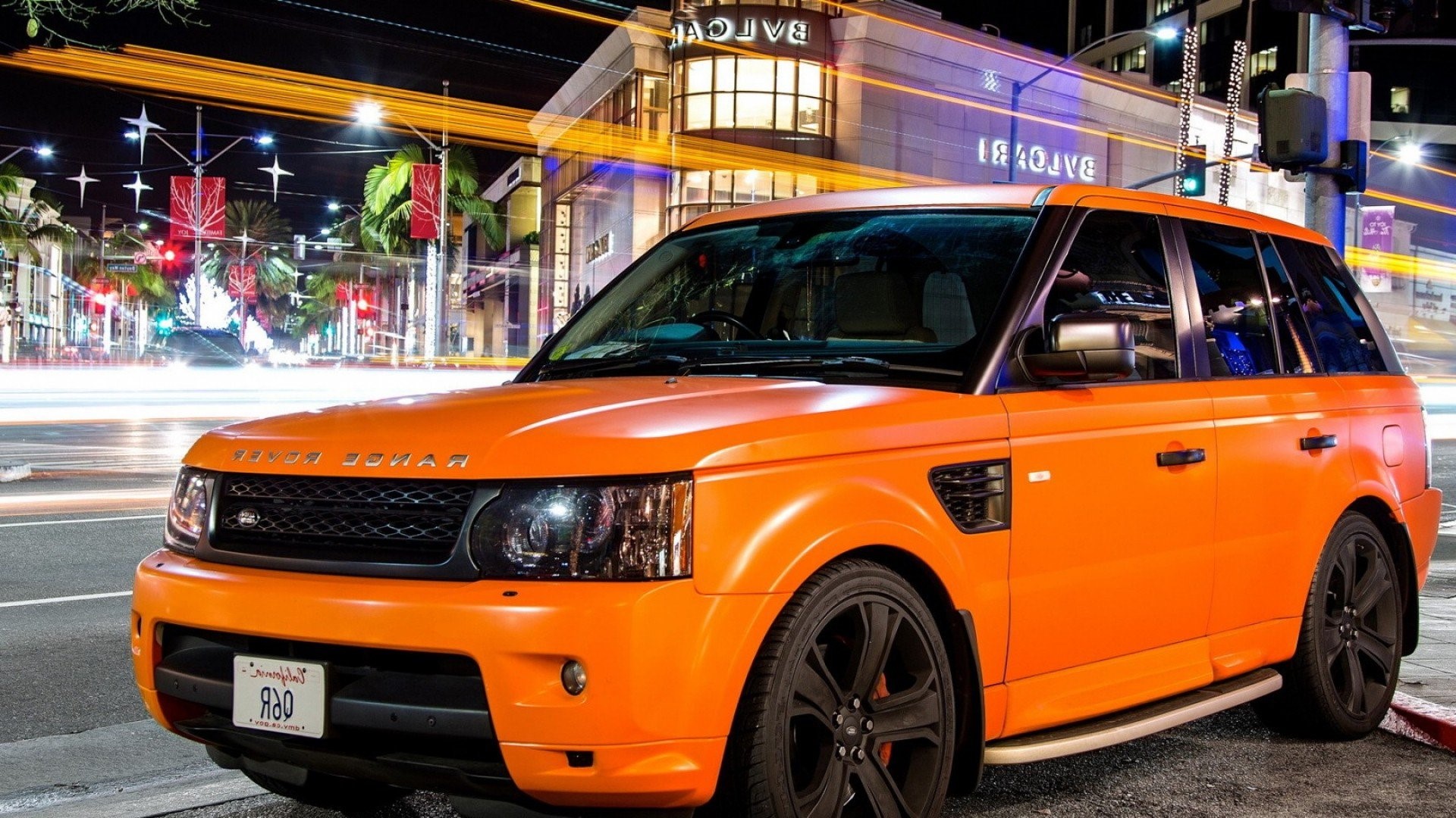 orange, land rover, cars, HD Wallpaper