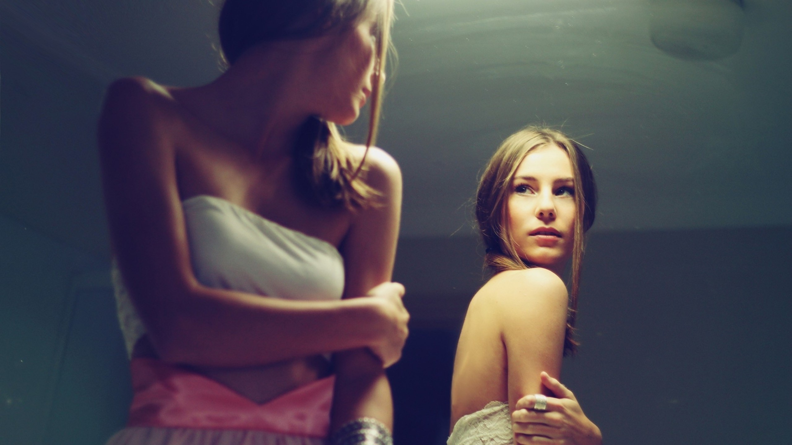 girls, model, backless, HD Wallpaper