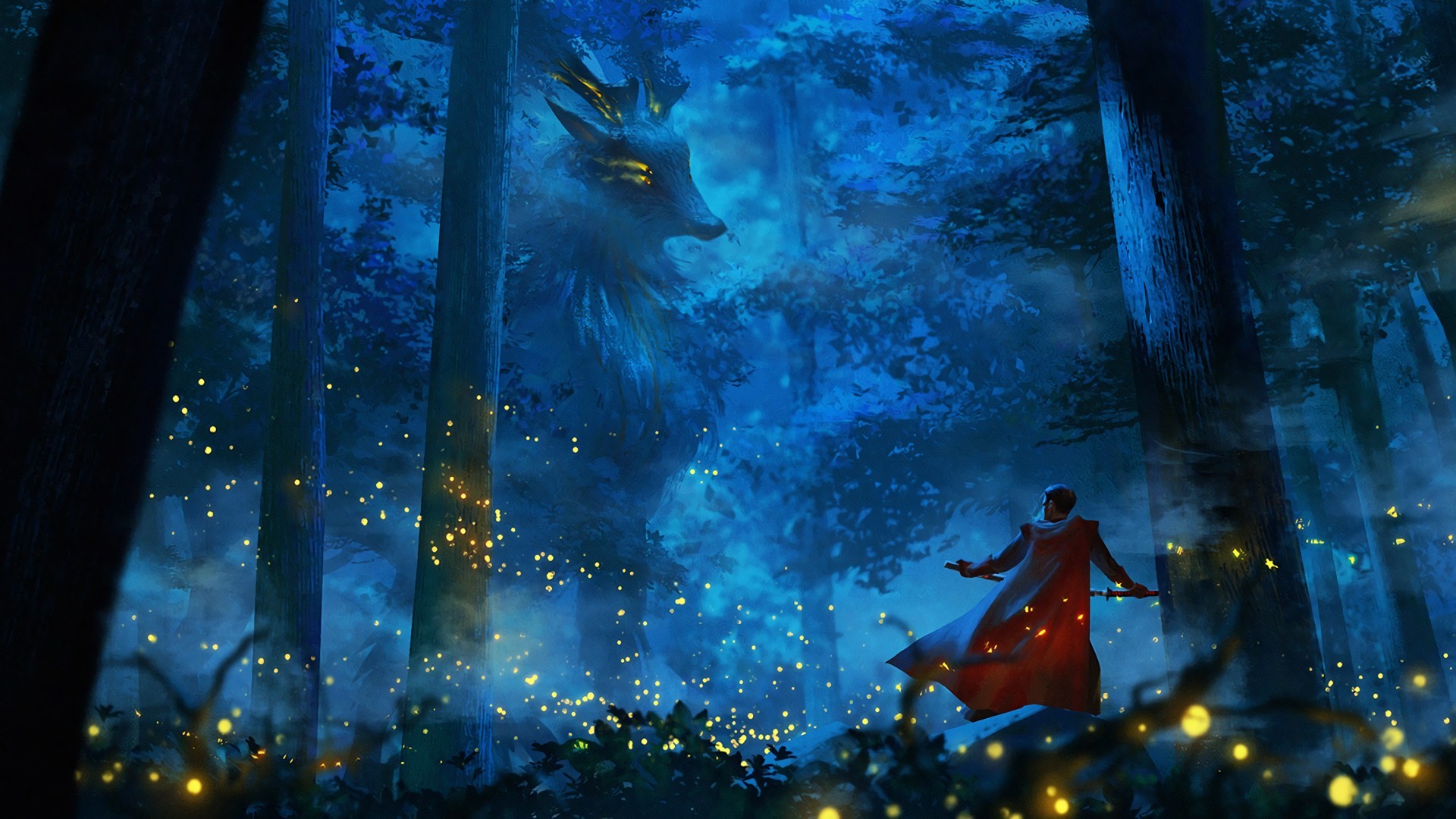 creature, anime, warrior, HD Wallpaper