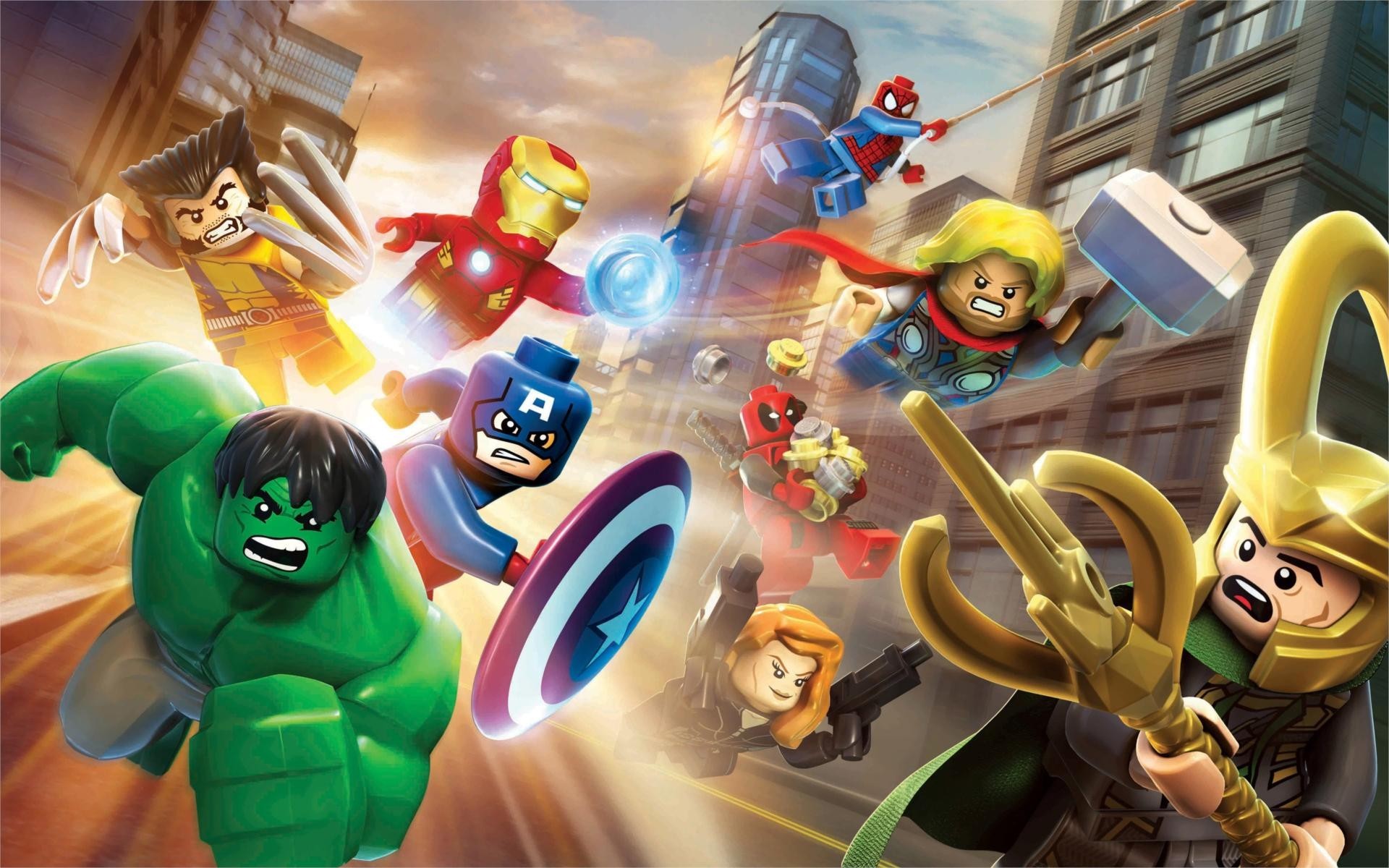 lego, super heroes, cartoons, HD Wallpaper