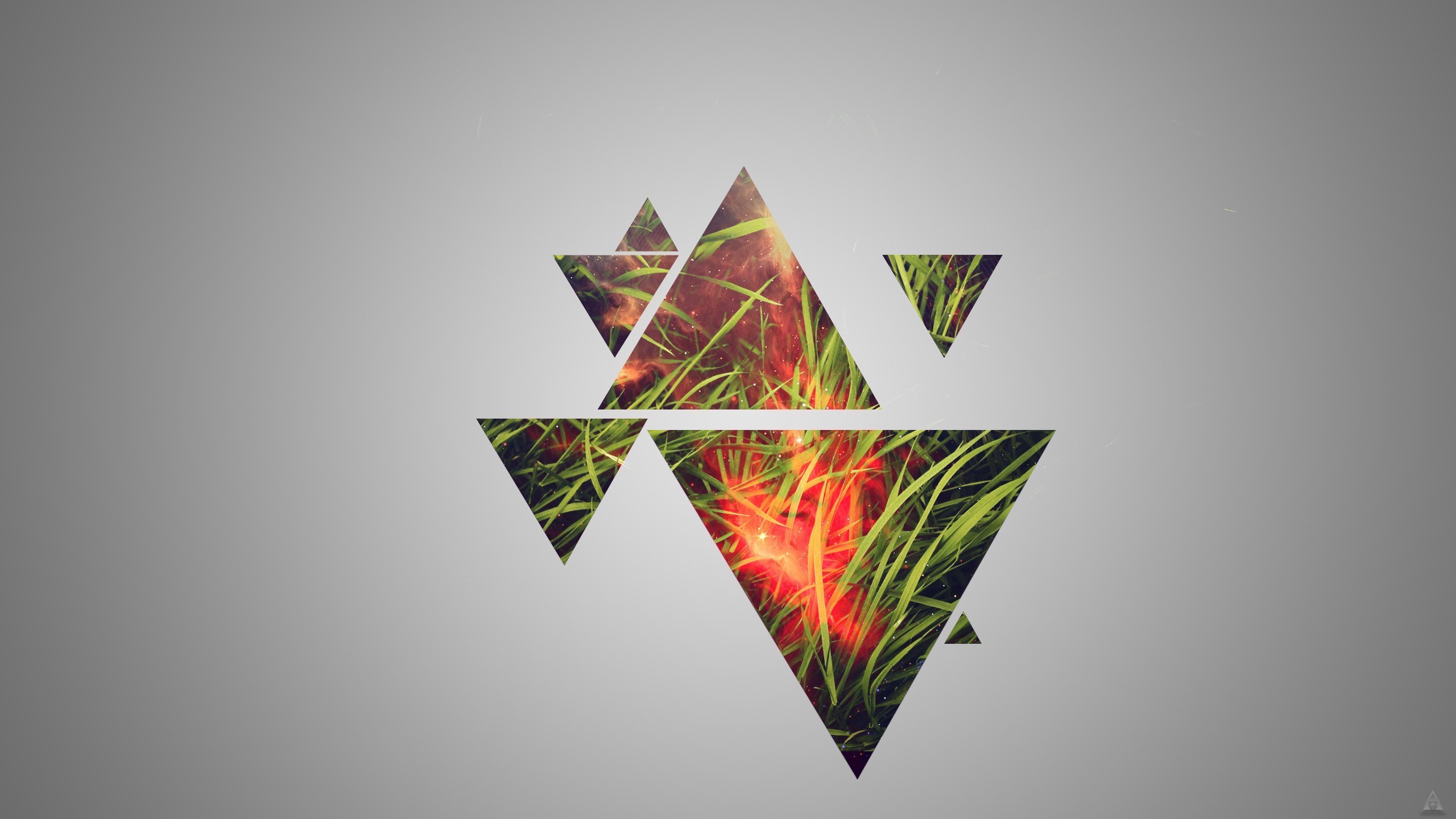 grass, triangle, artist, HD Wallpaper