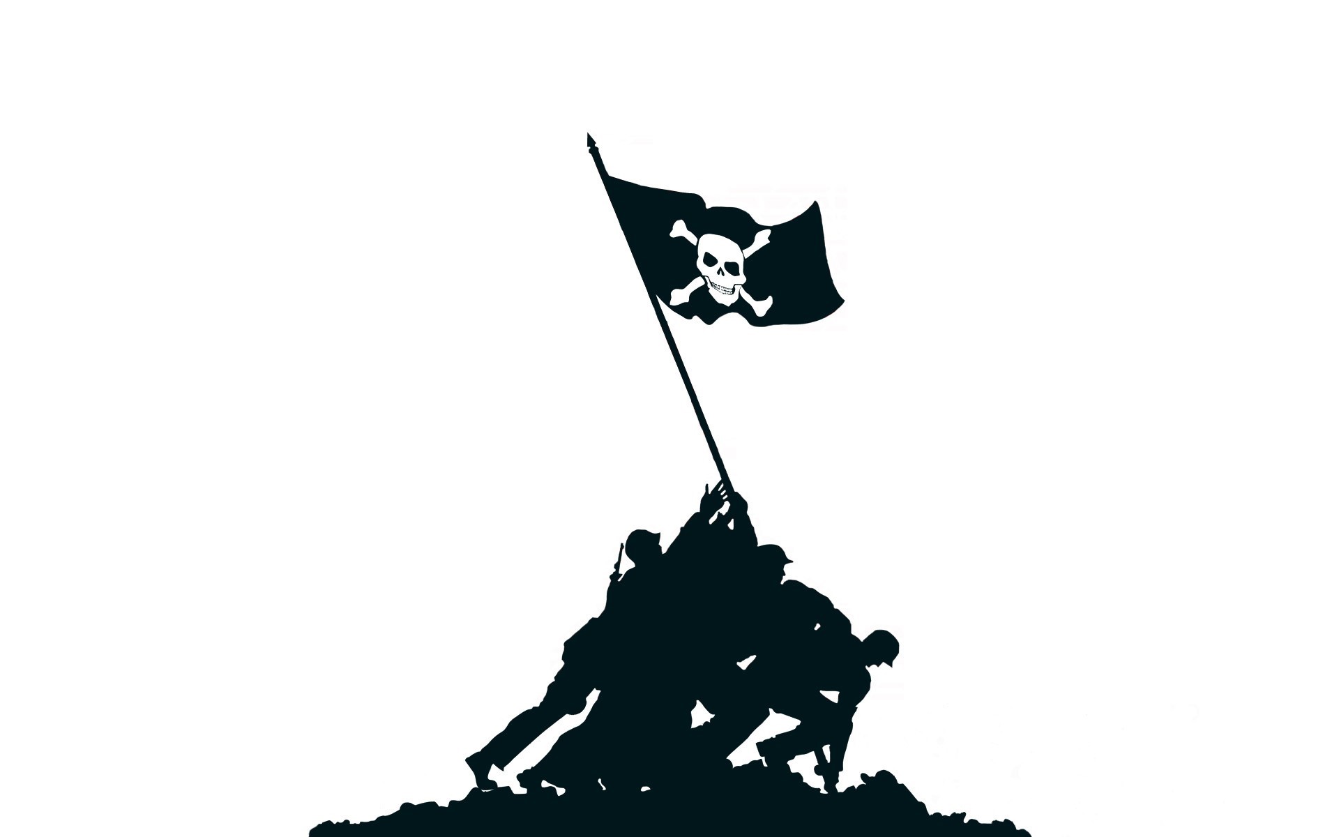 pirate, artist, digital art, minimalism, HD Wallpaper