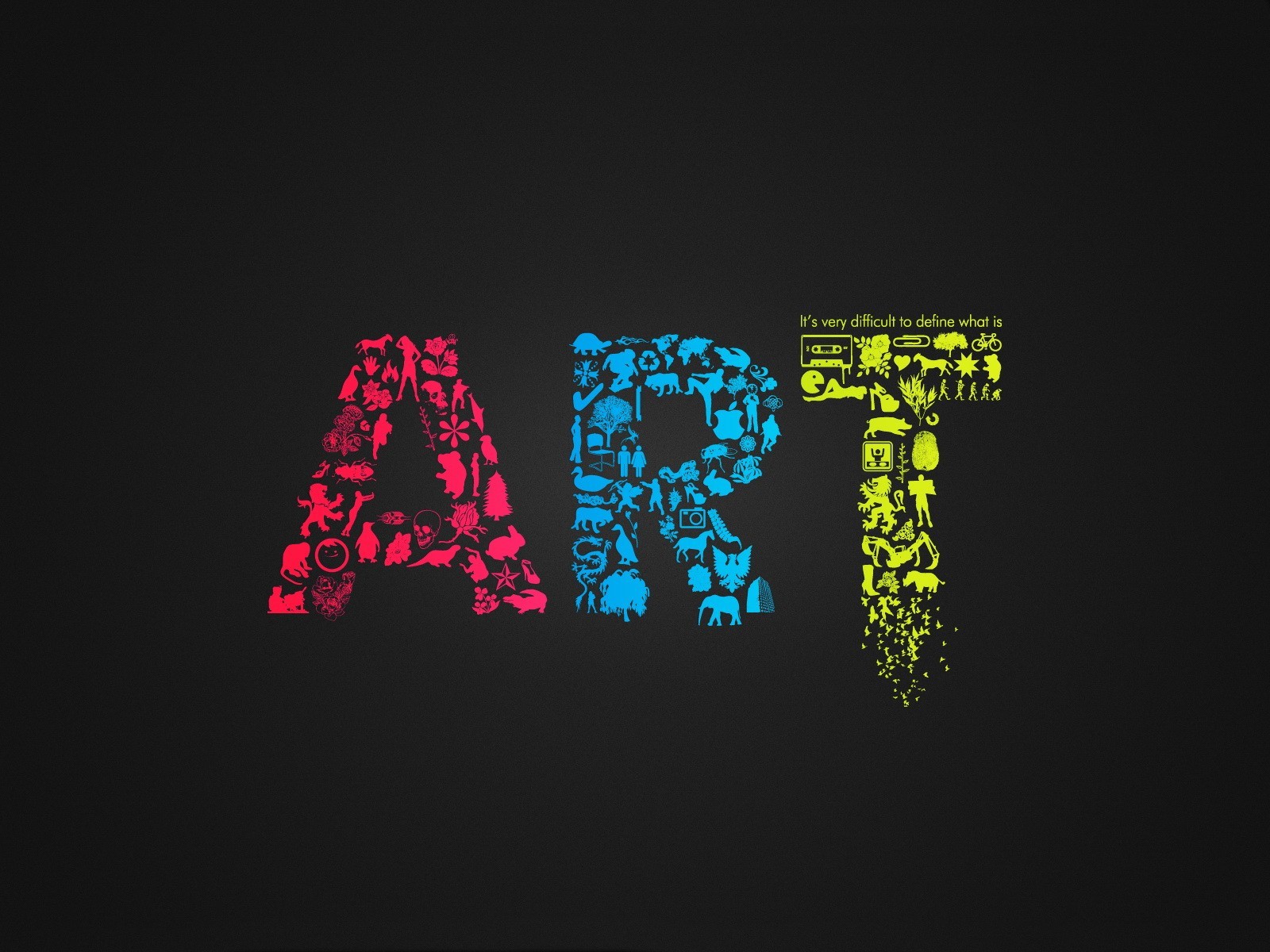 art, typography, colorful, HD Wallpaper