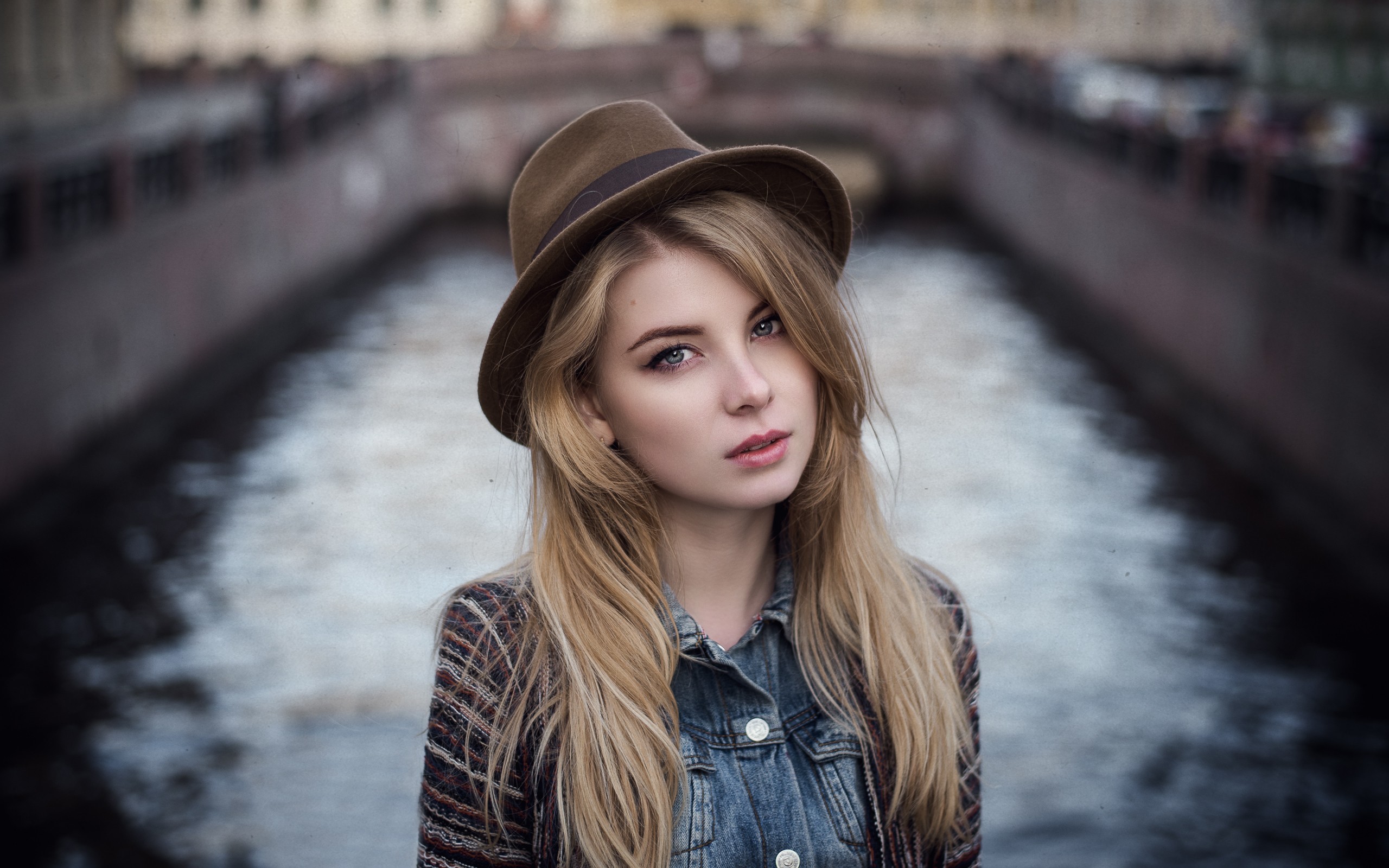 irina popova, girls, hat, HD Wallpaper