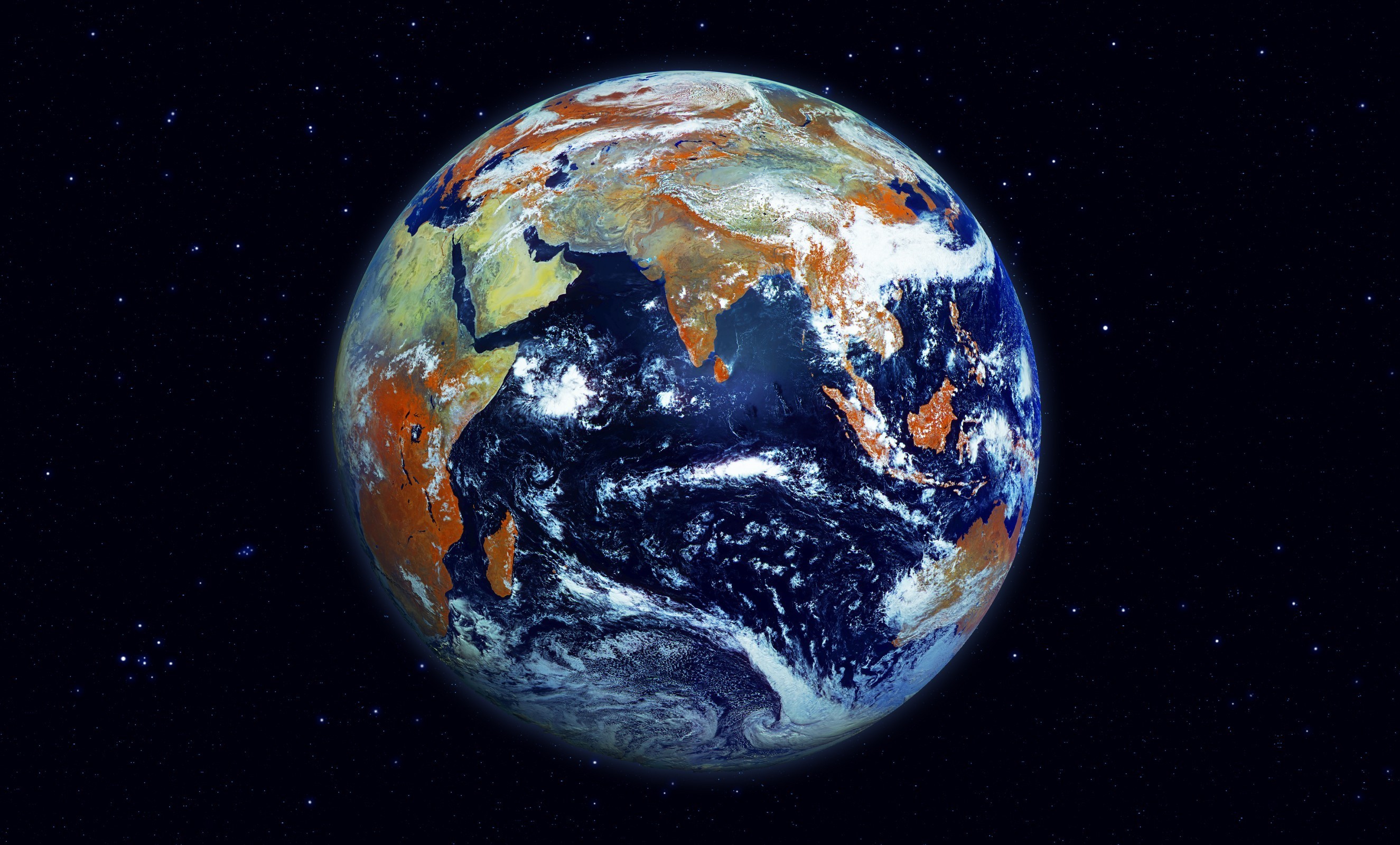 earth, space, digital universe, HD Wallpaper