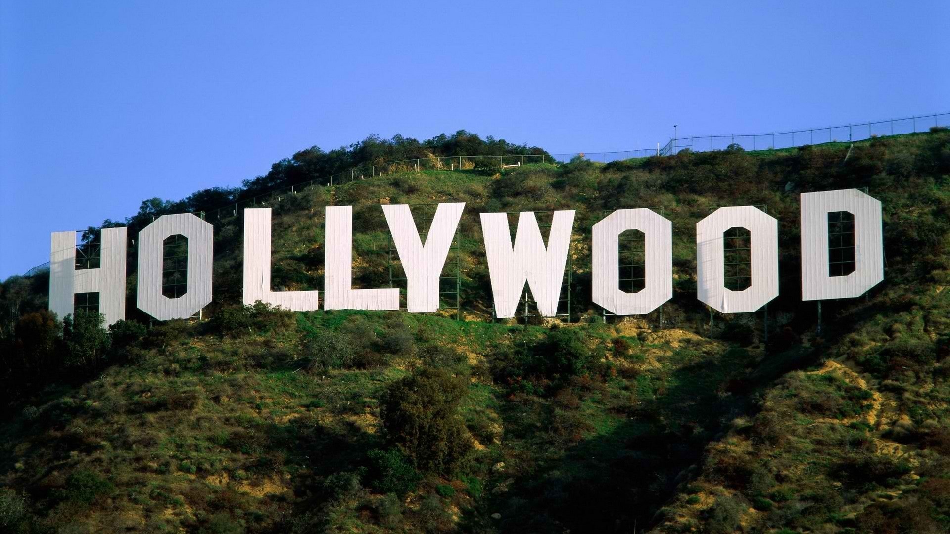 hollywood, mountains, HD Wallpaper