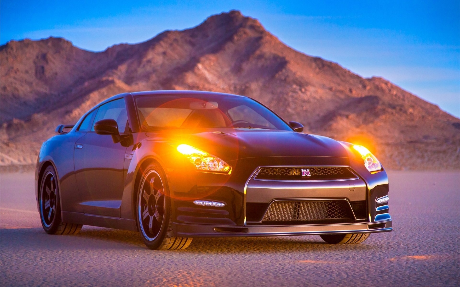 nissan gtr, cars, desert, HD Wallpaper