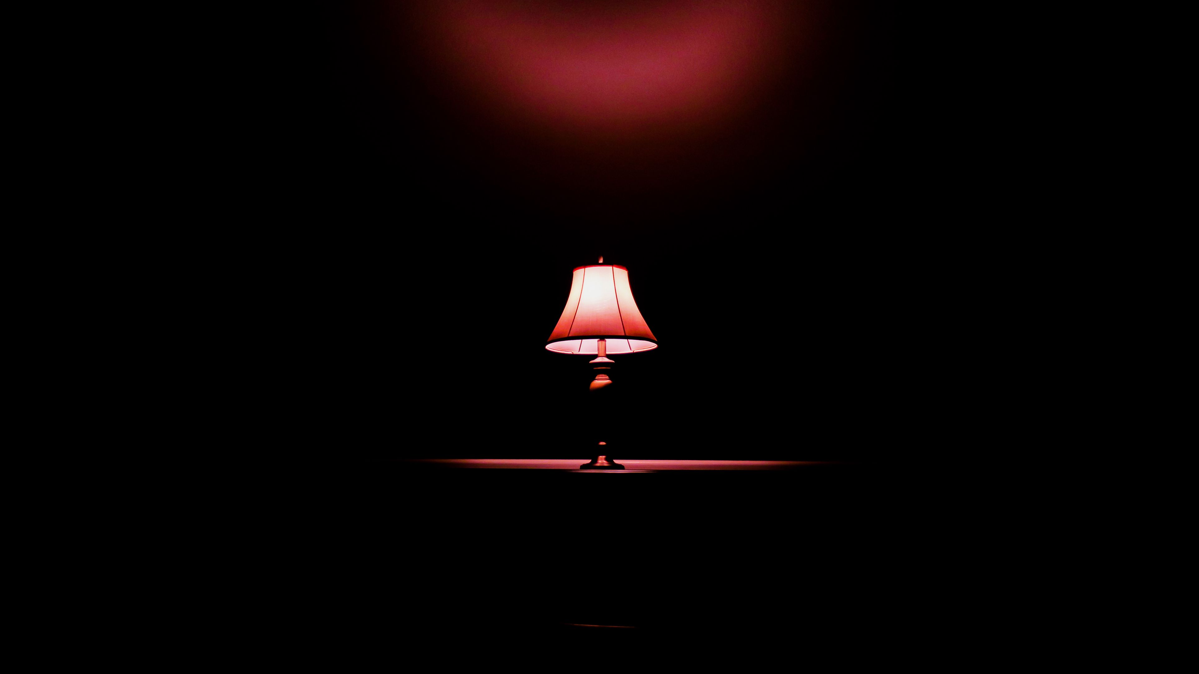 lamp, light, shadow, darkness, 4k, HD Wallpaper