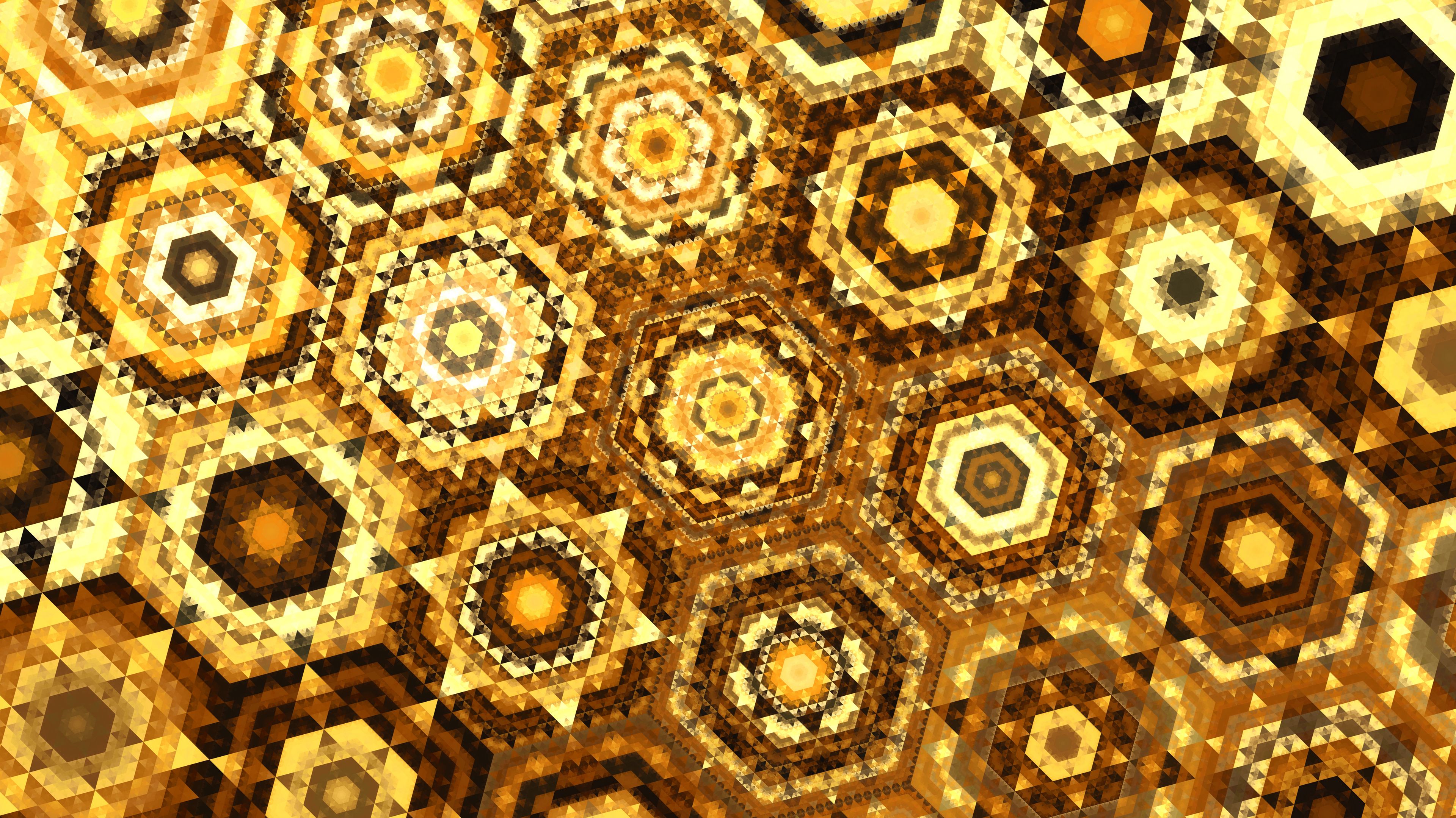 patterns, geometric, abstraction, brown, 4k, HD Wallpaper