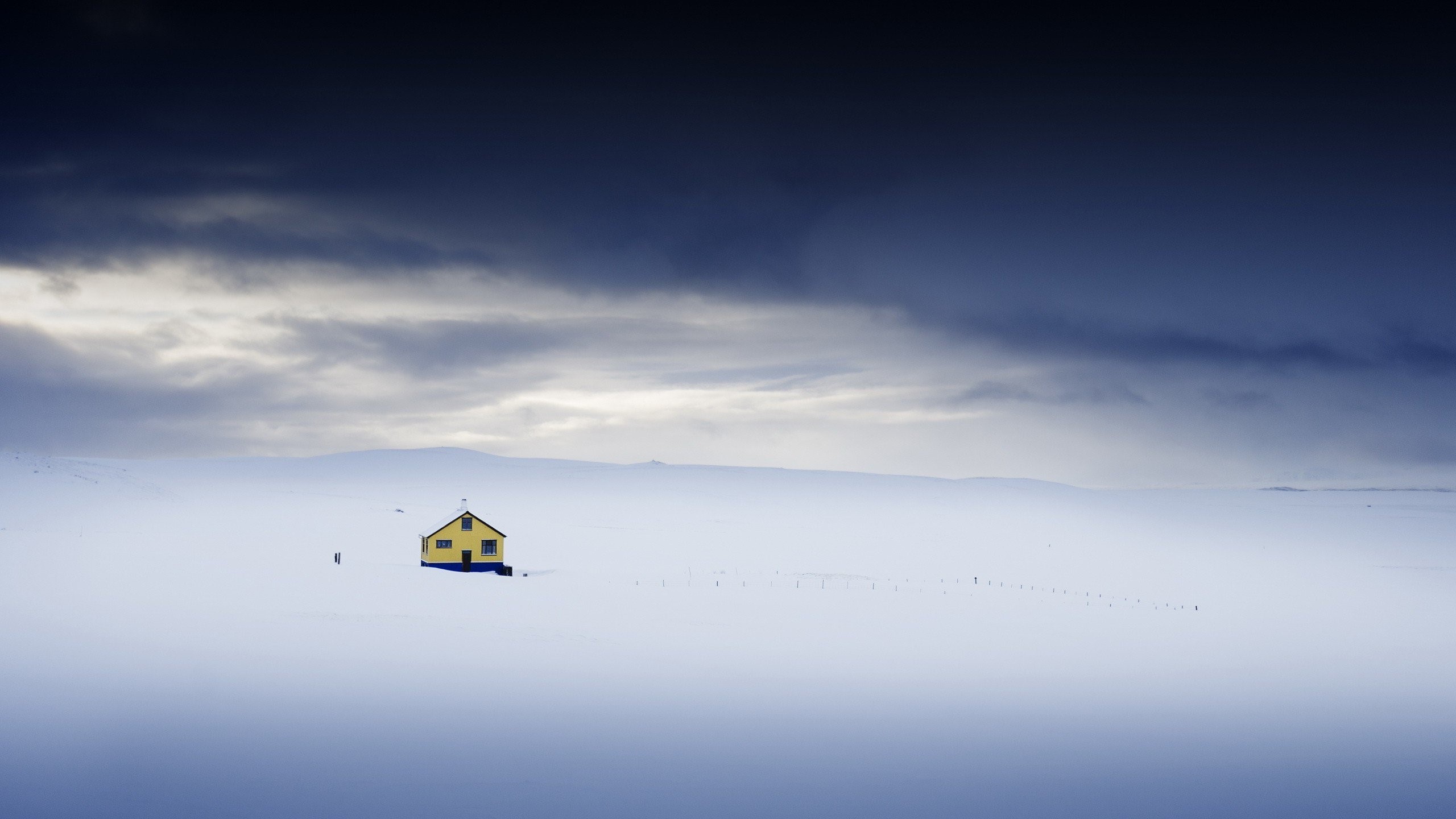 alone, mountains, nature, snow, HD Wallpaper