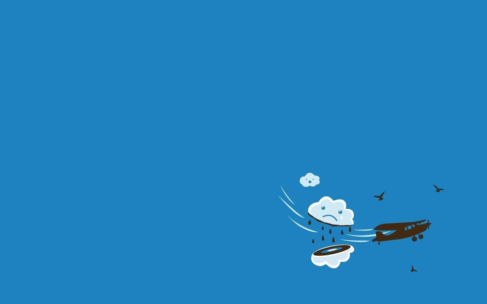 clouds, minimalism, artist, HD Wallpaper