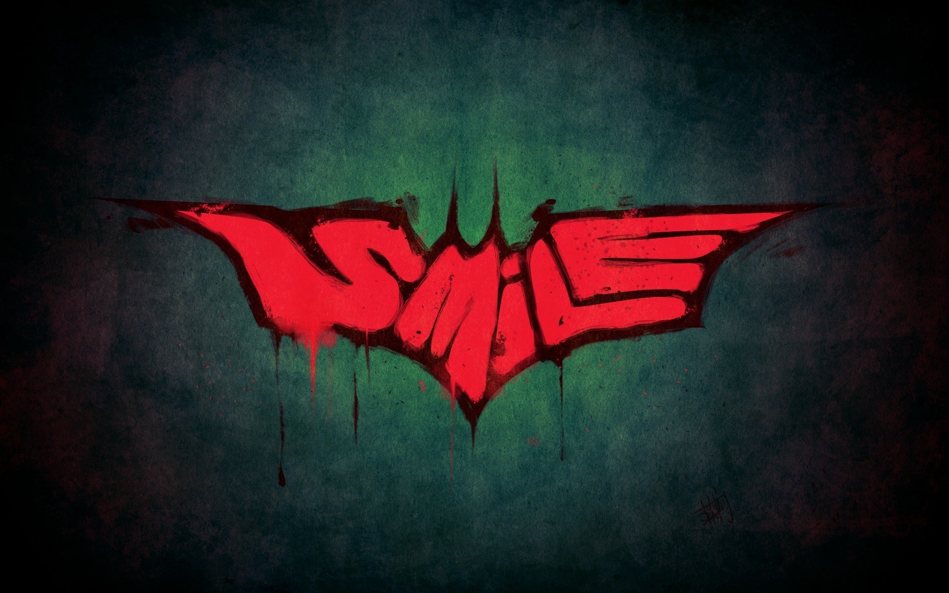 smile, minimalism, typography, batman, HD Wallpaper