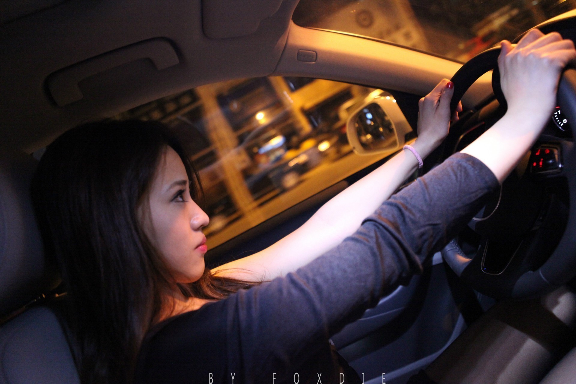 audi, cars, asian girls, girls, HD Wallpaper