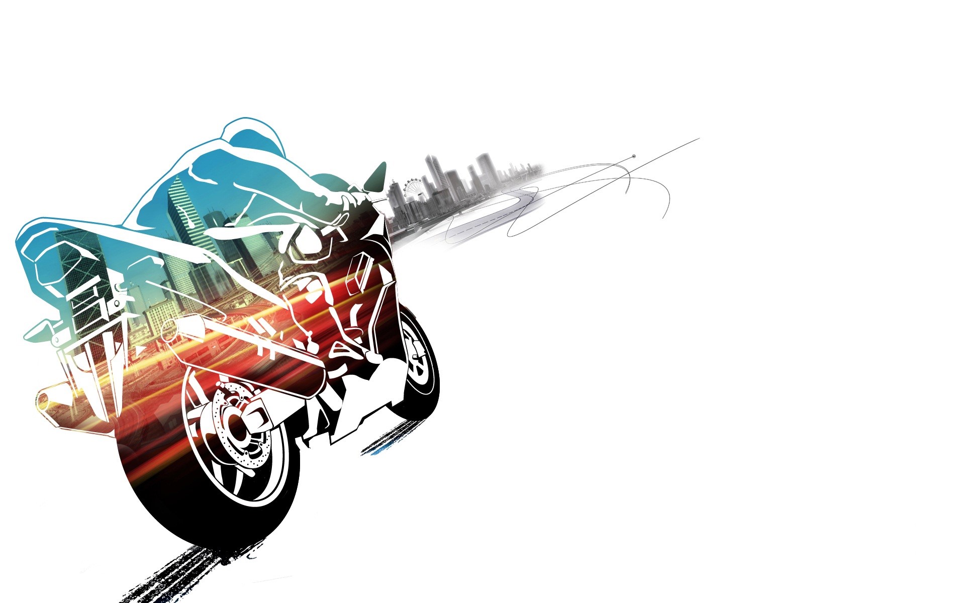 artist, bike, digital art, HD Wallpaper