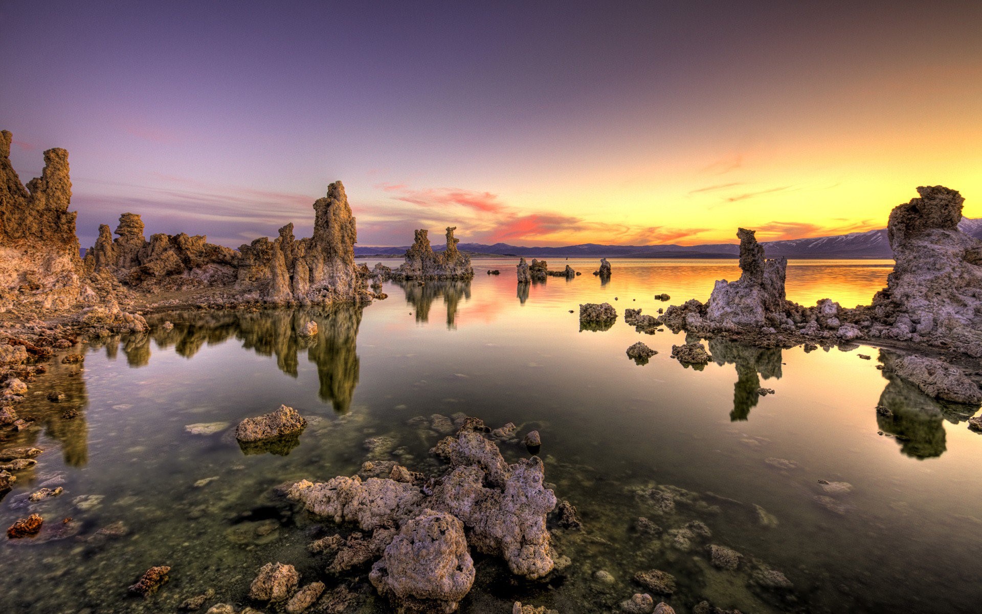 sunset, nature, shore, HD Wallpaper