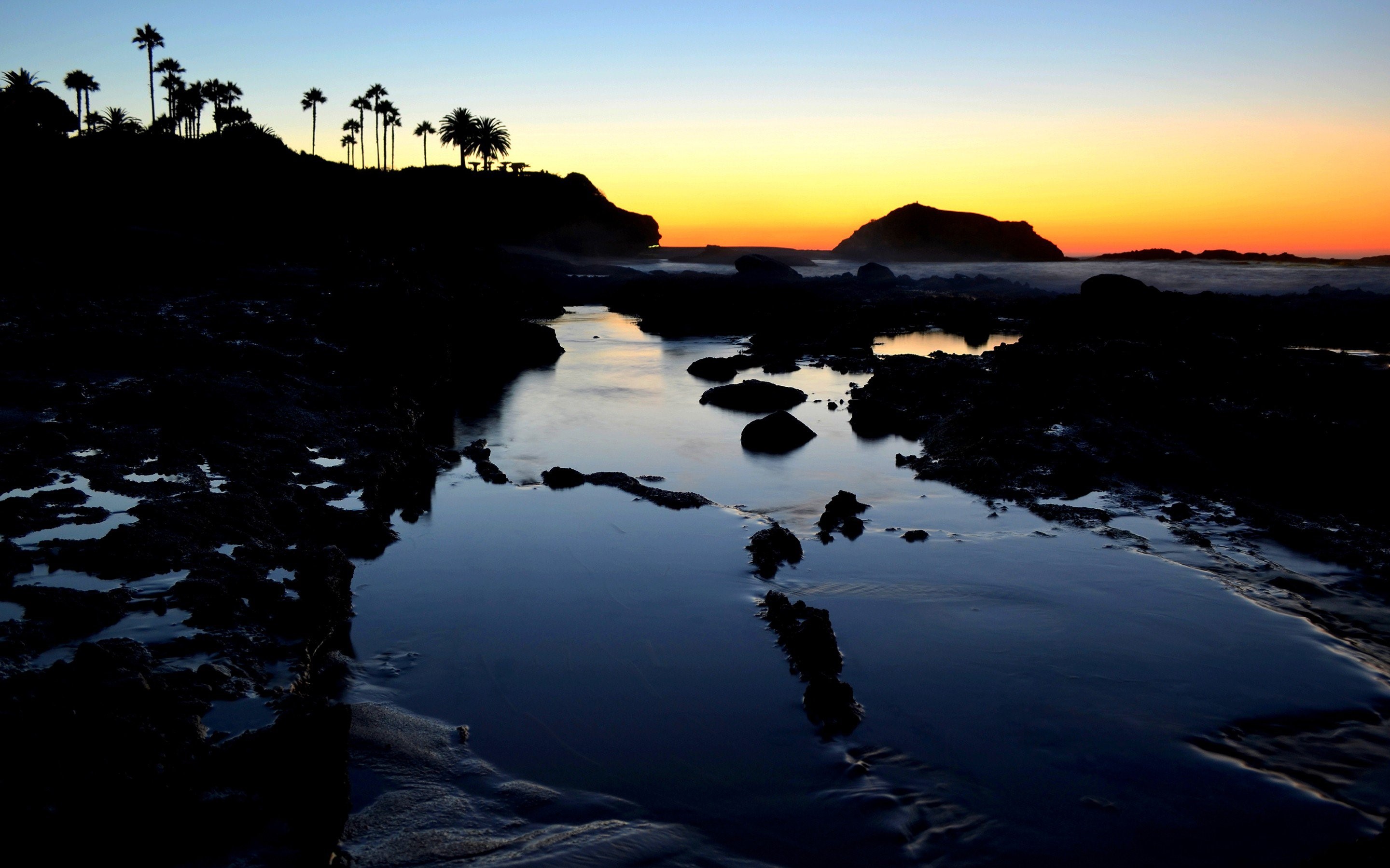 nature, sunset, beach, HD Wallpaper