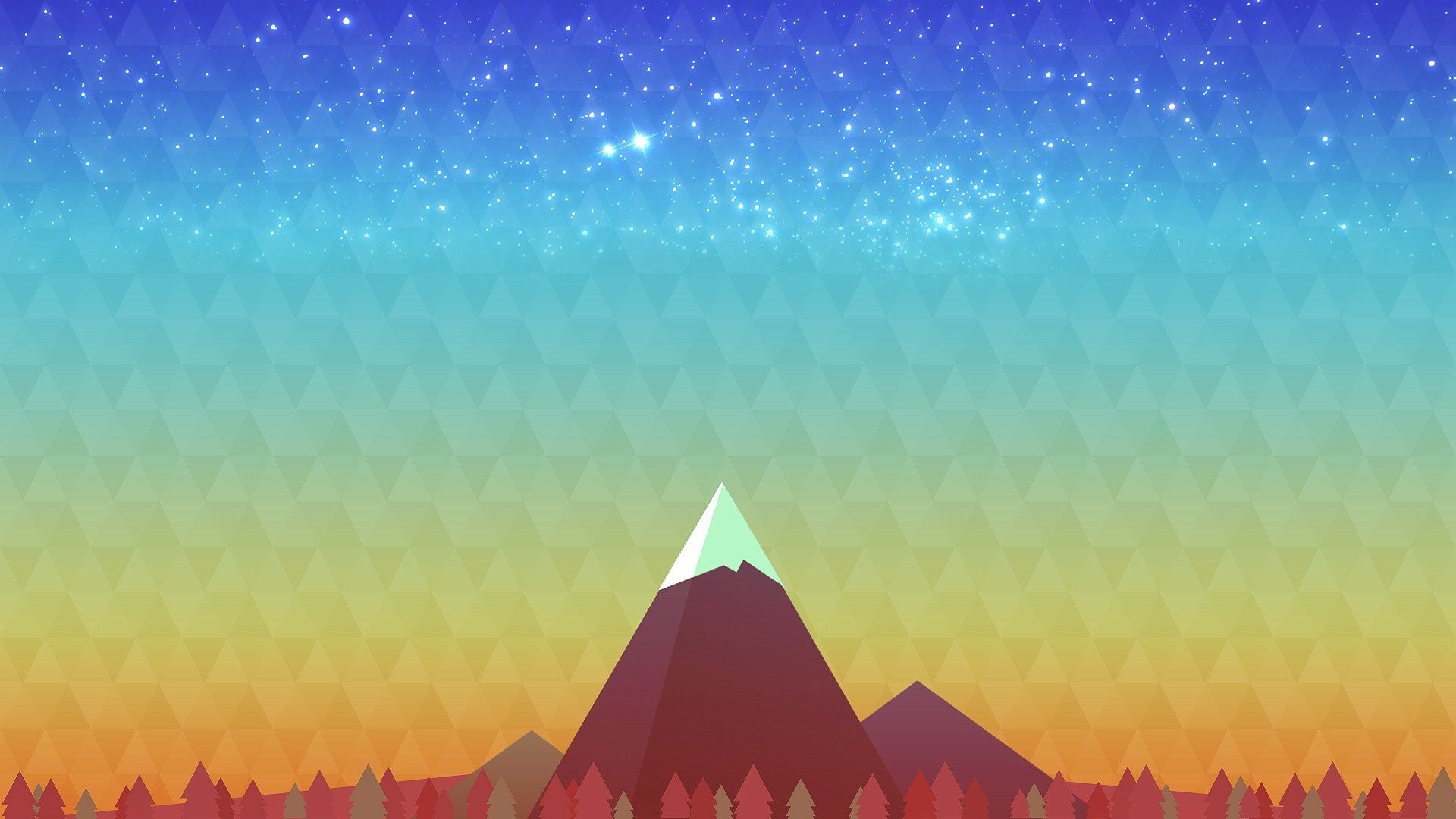 minimalism, mountain, peak, artist, HD Wallpaper