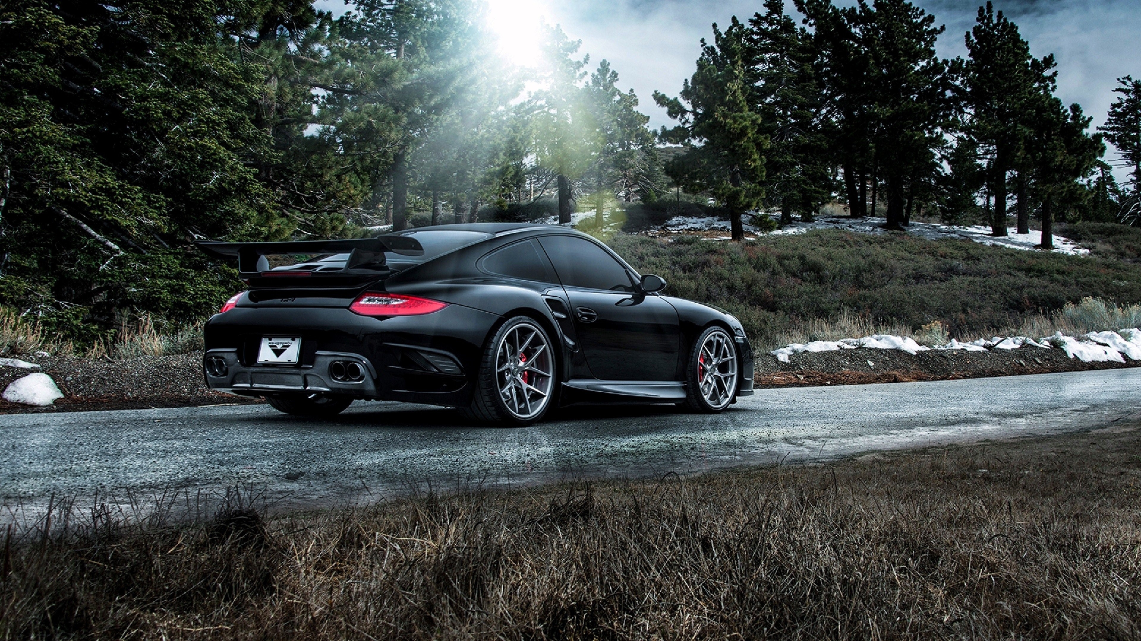 porsche, cars, black, HD Wallpaper
