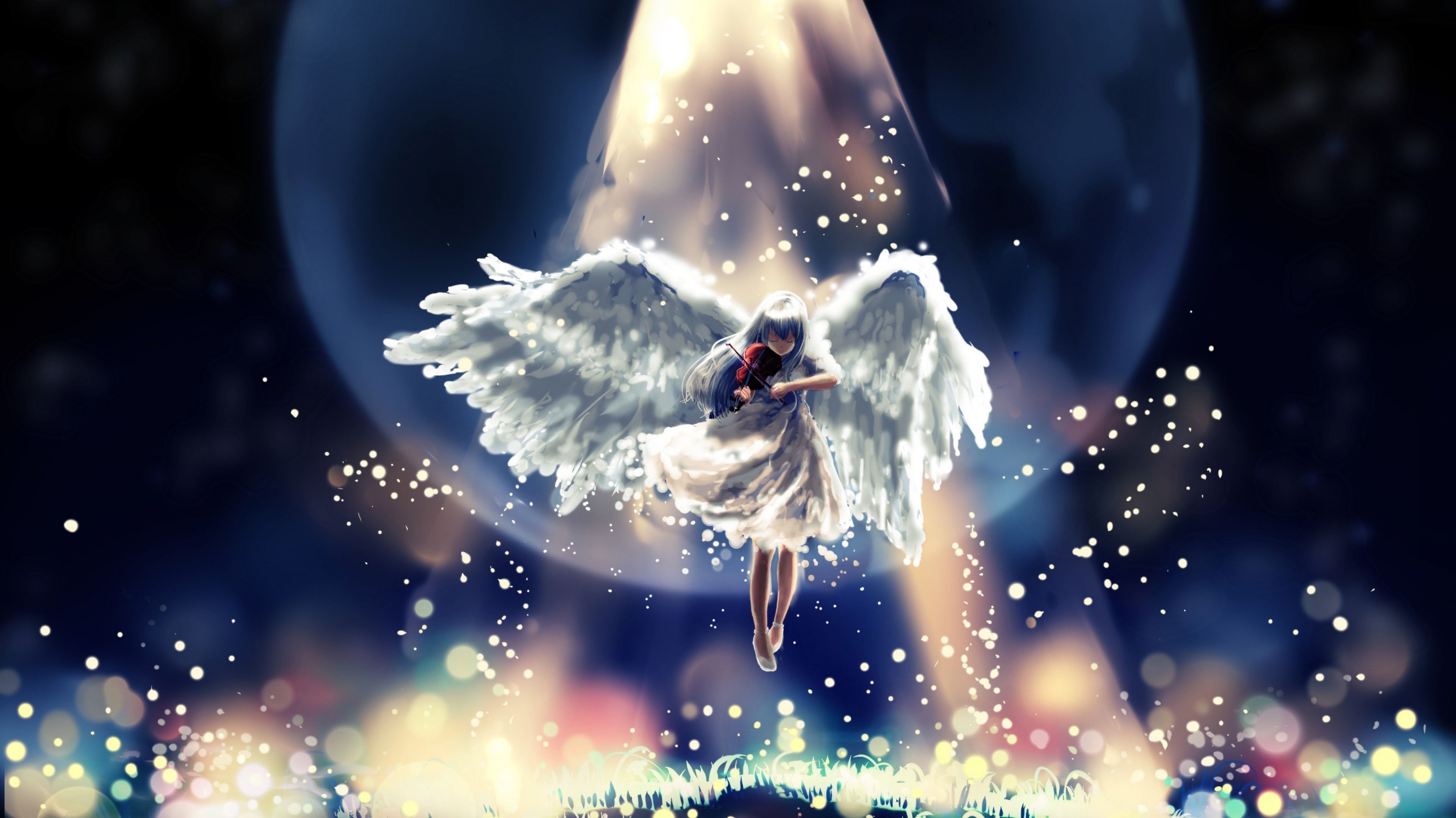 angel, wings, anime, HD Wallpaper