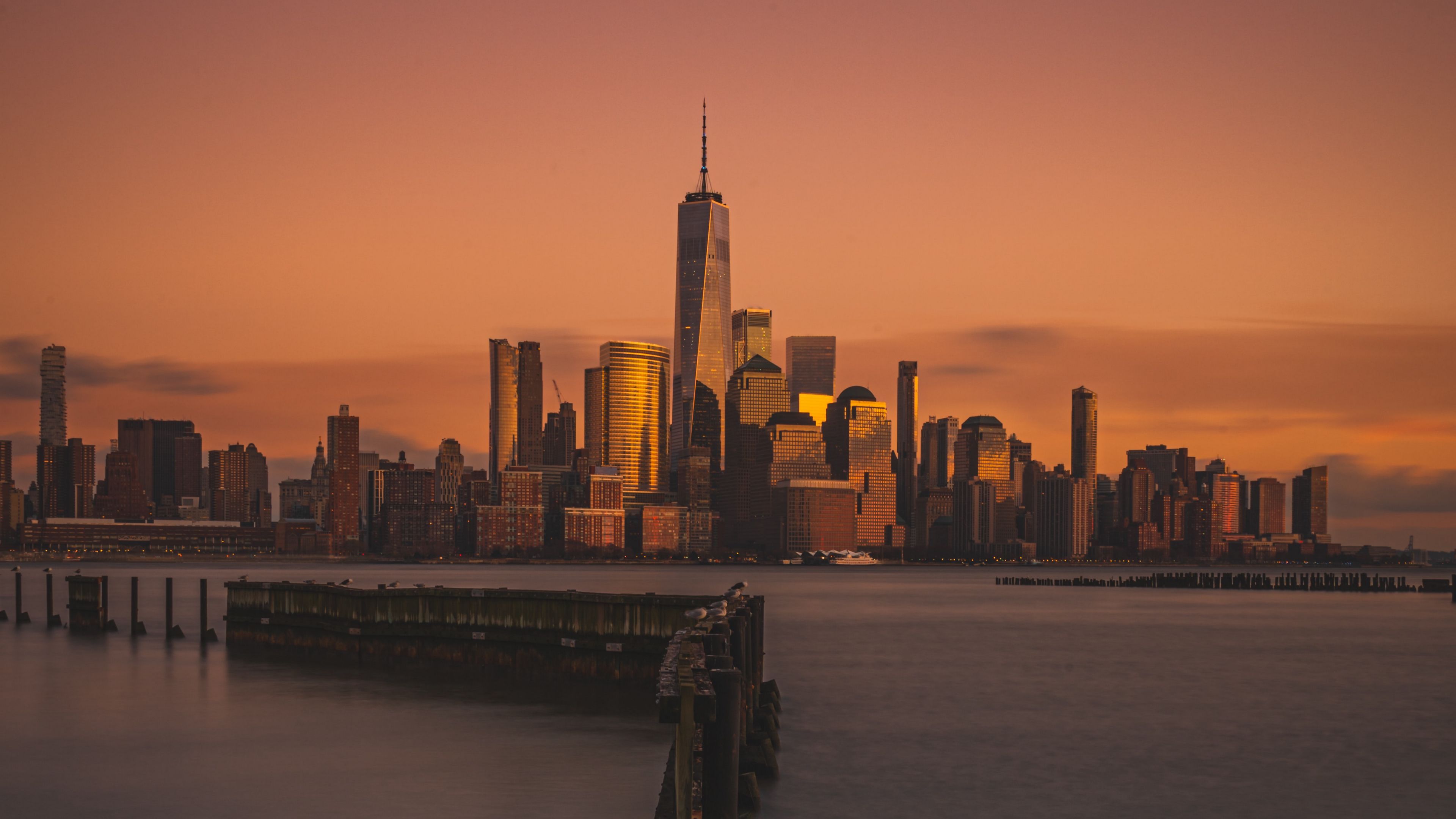city, river, coast, buildings, architecture, 4k, HD Wallpaper