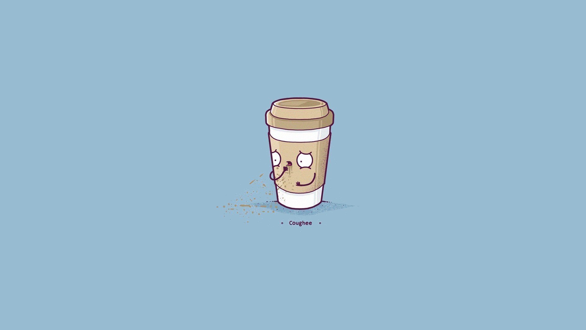 minimalism, coffee, artist, digital art, funny, HD Wallpaper